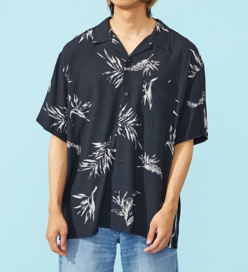 EDWIN(エドウイン)の【ポイントアップ対象】オープンカラーシャツ【アウトレット店舗・WEB限定】|トップス/シャツ/ブラウス/メンズ|ブラック
