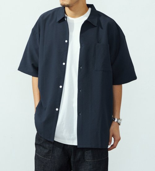 EDWIN(エドウイン)のビッグフィットシャツ【半袖】【アウトレット店舗・WEB限定】|トップス/シャツ/ブラウス/メンズ|ネイビー