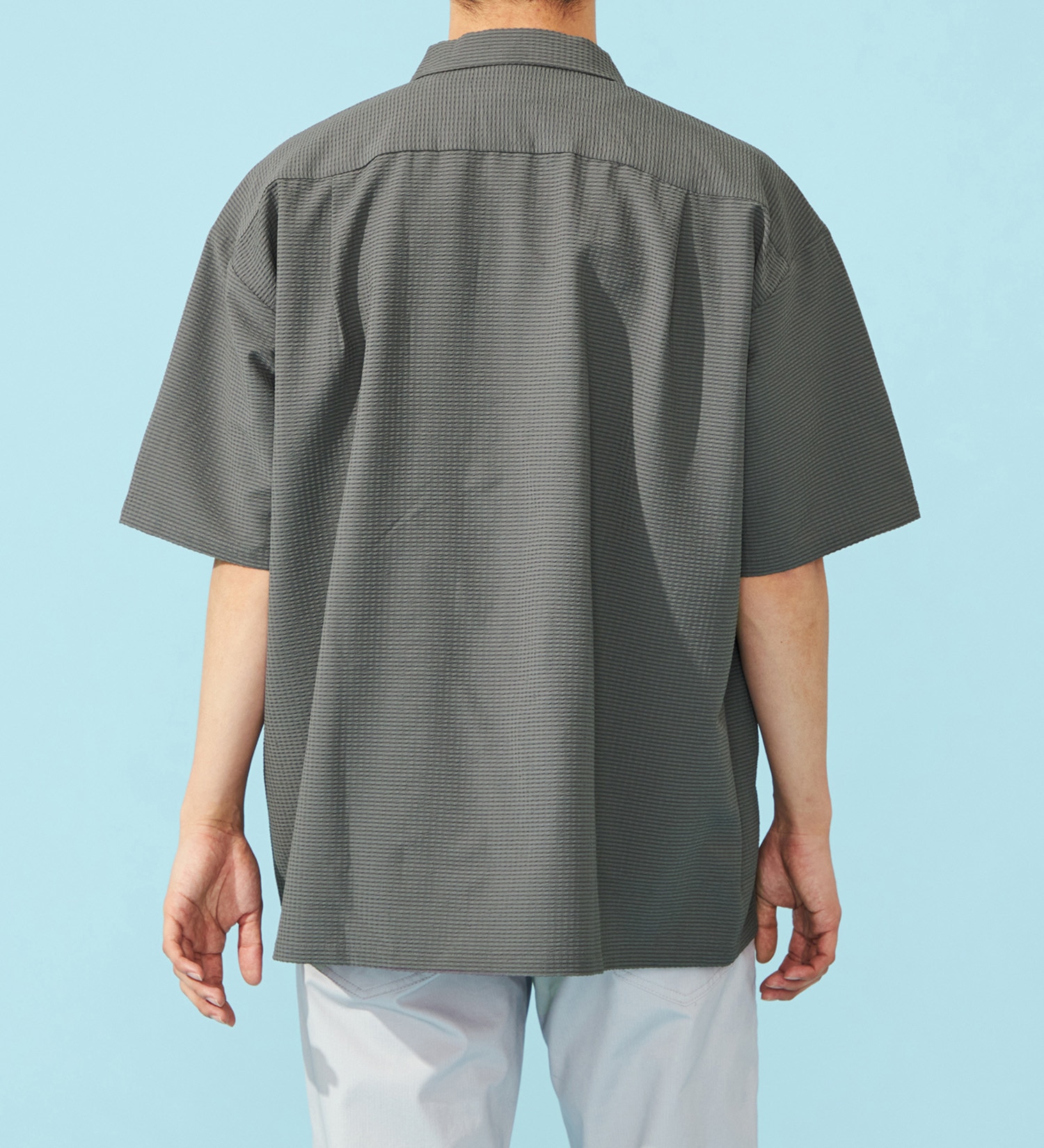 EDWIN(エドウイン)のビッグフィットシャツ【半袖】【アウトレット店舗・WEB限定】|トップス/シャツ/ブラウス/メンズ|チャコール