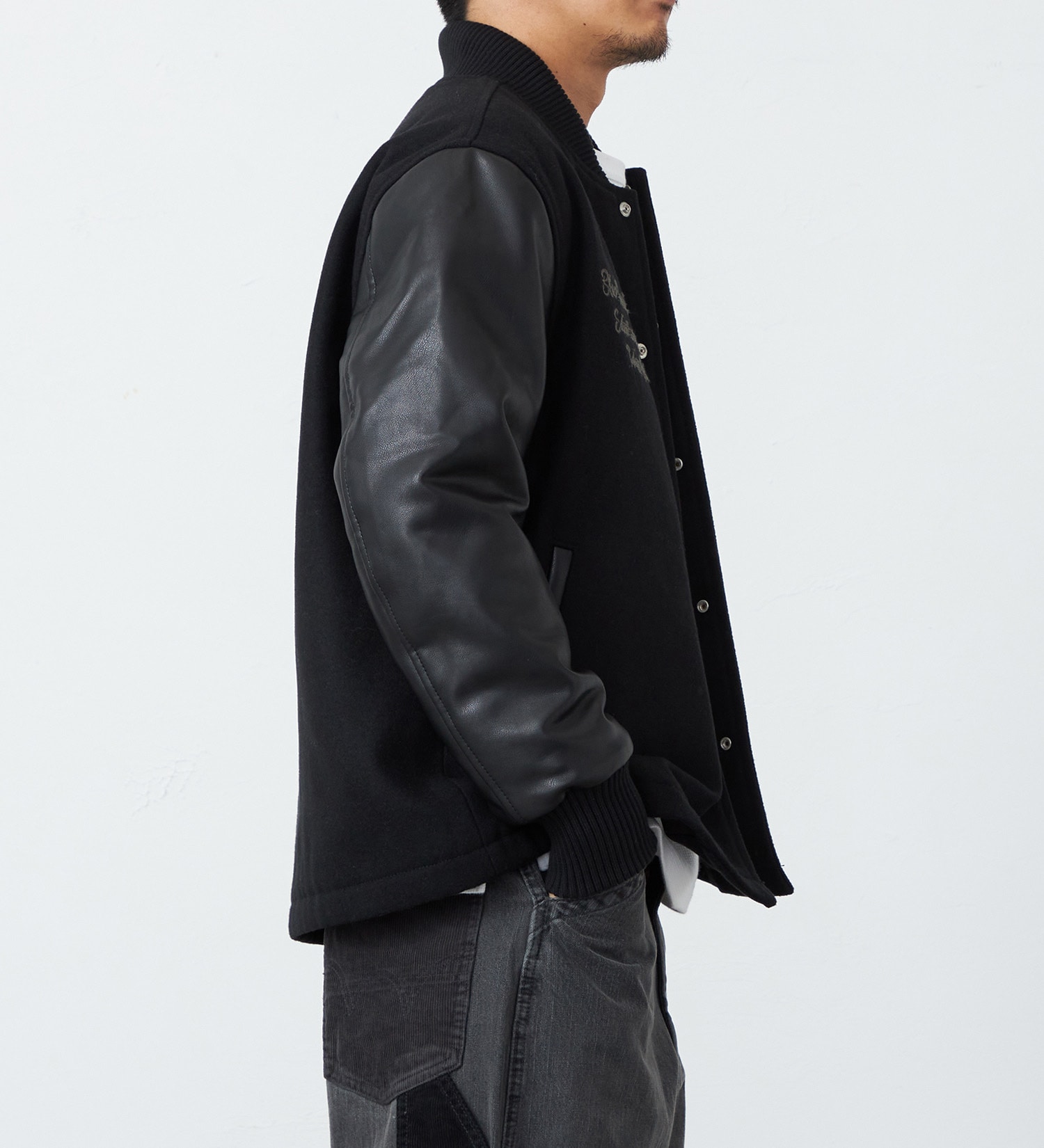 EDWIN(エドウイン)のスタジアムジャケット【アウトレット店舗・WEB限定】|ジャケット/アウター/スタジャン/メンズ|ブラック