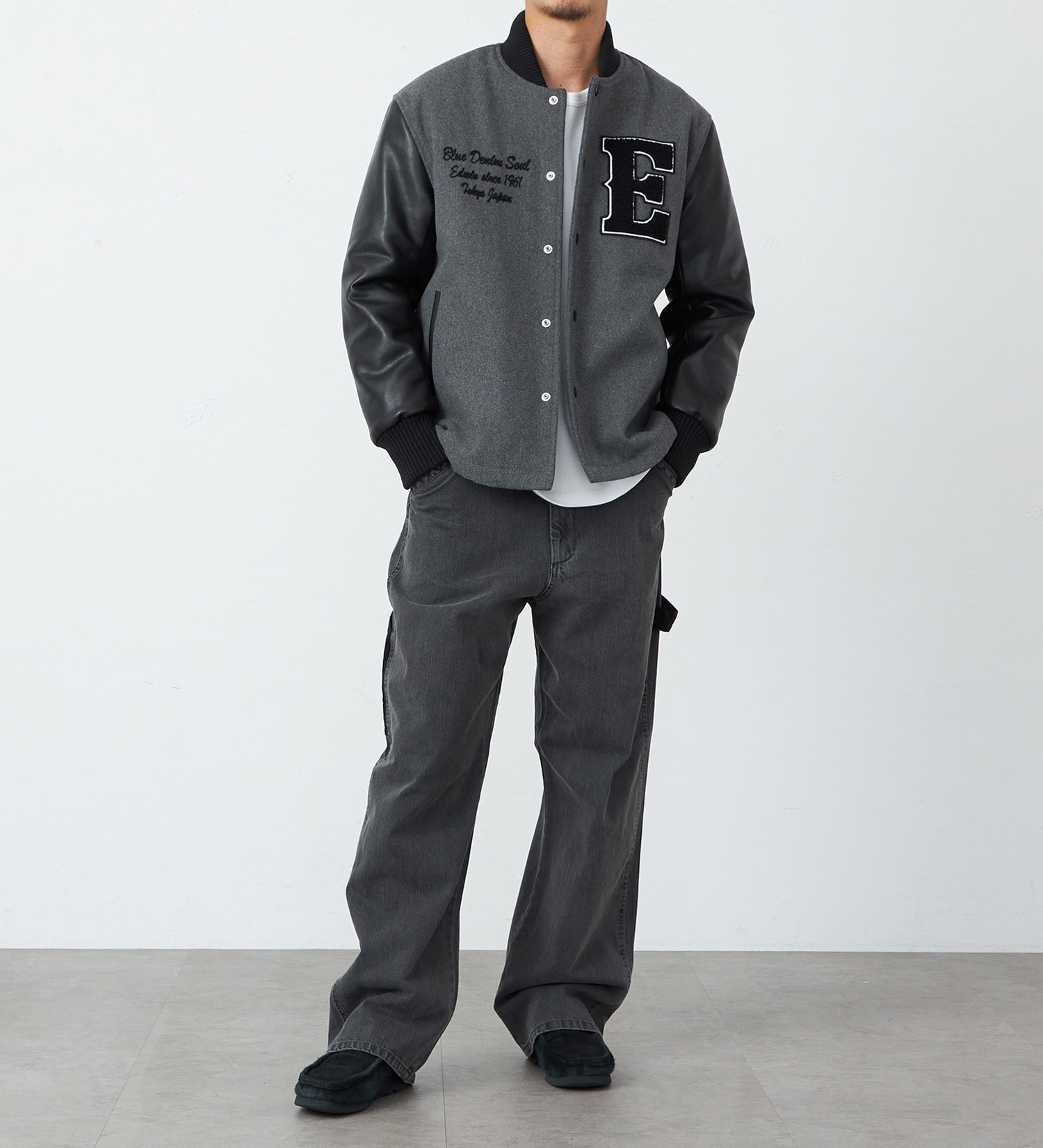 EDWIN(エドウイン)のスタジアムジャケット【アウトレット店舗・WEB限定】|ジャケット/アウター/スタジャン/メンズ|グレー