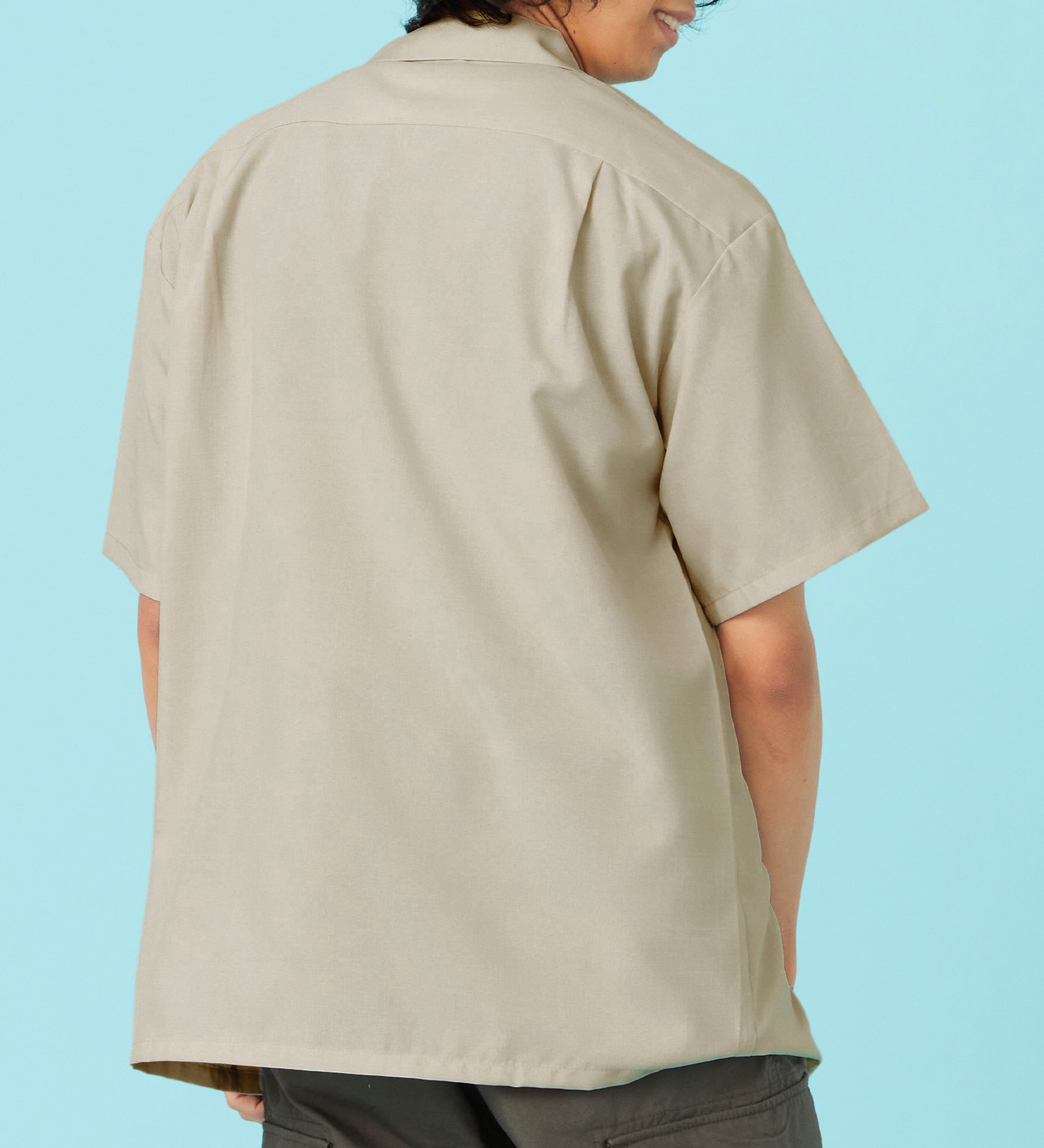 EDWIN(エドウイン)のリネンライク 半袖レギュラーカラーシャツ【アウトレット店舗・WEB限定商品】|トップス/Tシャツ/カットソー/メンズ|アイボリー