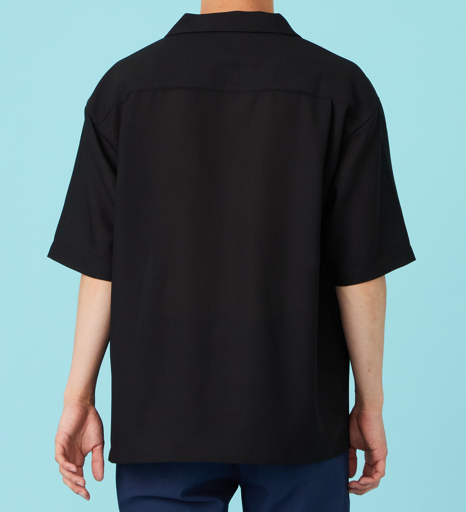 EDWIN(エドウイン)のシアー オープンカラーシャツ【アウトレット店舗・WEB限定商品】|トップス/シャツ/ブラウス/メンズ|ブラック