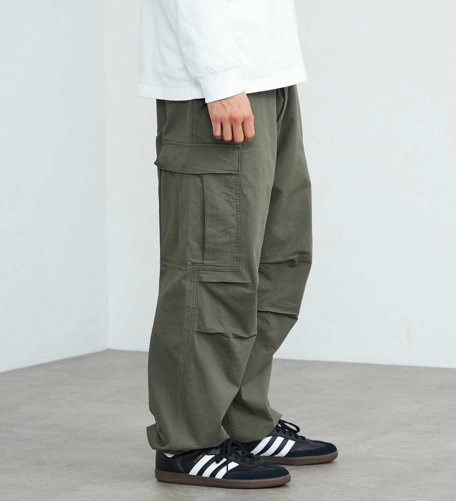 EDWIN(エドウイン)のB.D.Uカーゴパンツ【アウトレット店舗・WEB限定】|パンツ/パンツ/メンズ|オリーブ