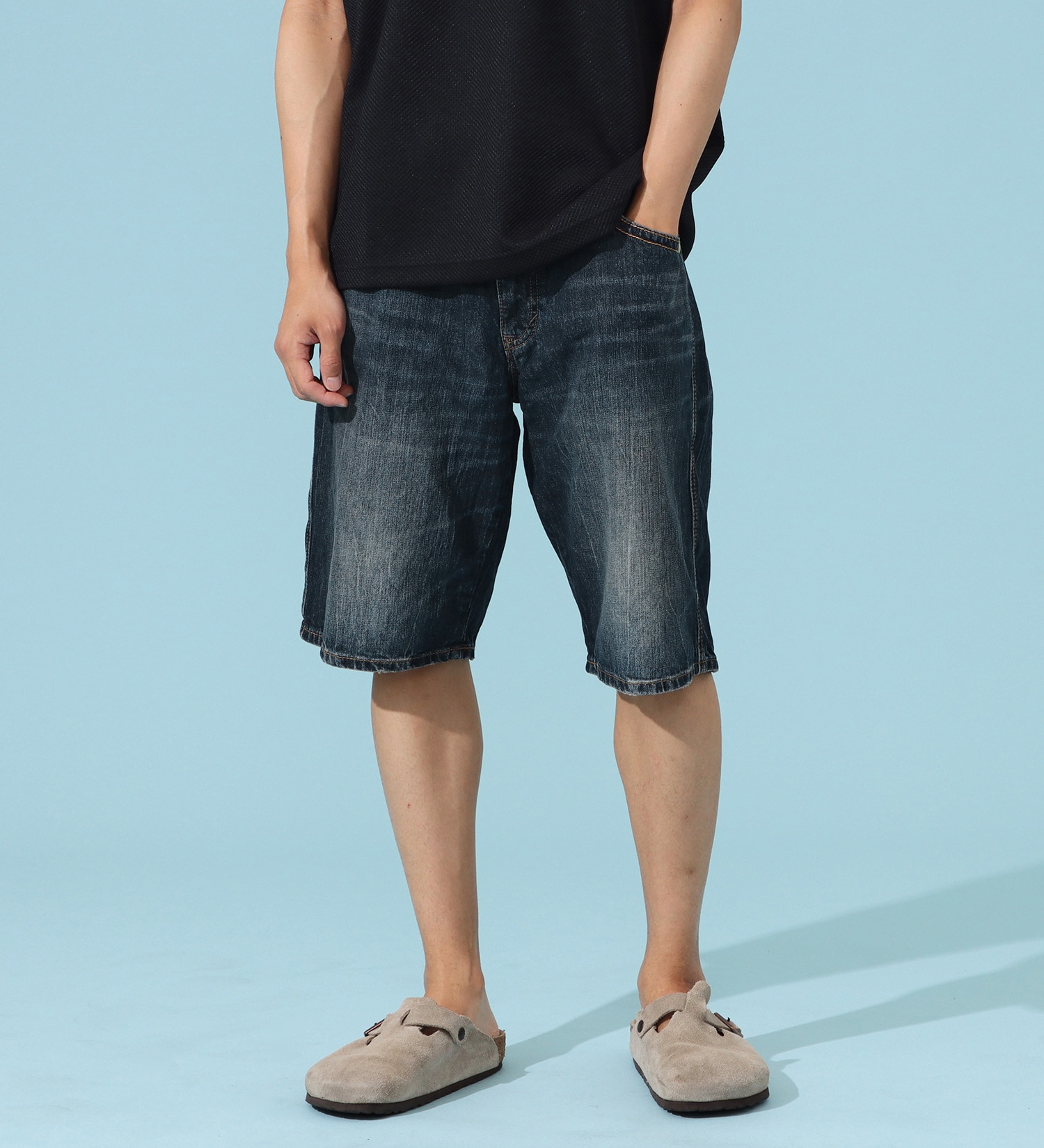 EDWIN(エドウイン)の【FINAL SALE】ダブルポケットショーツ【アウトレット店舗・WEB限定商品】|パンツ/デニム / ジーンズパンツ/メンズ|濃色ブルー