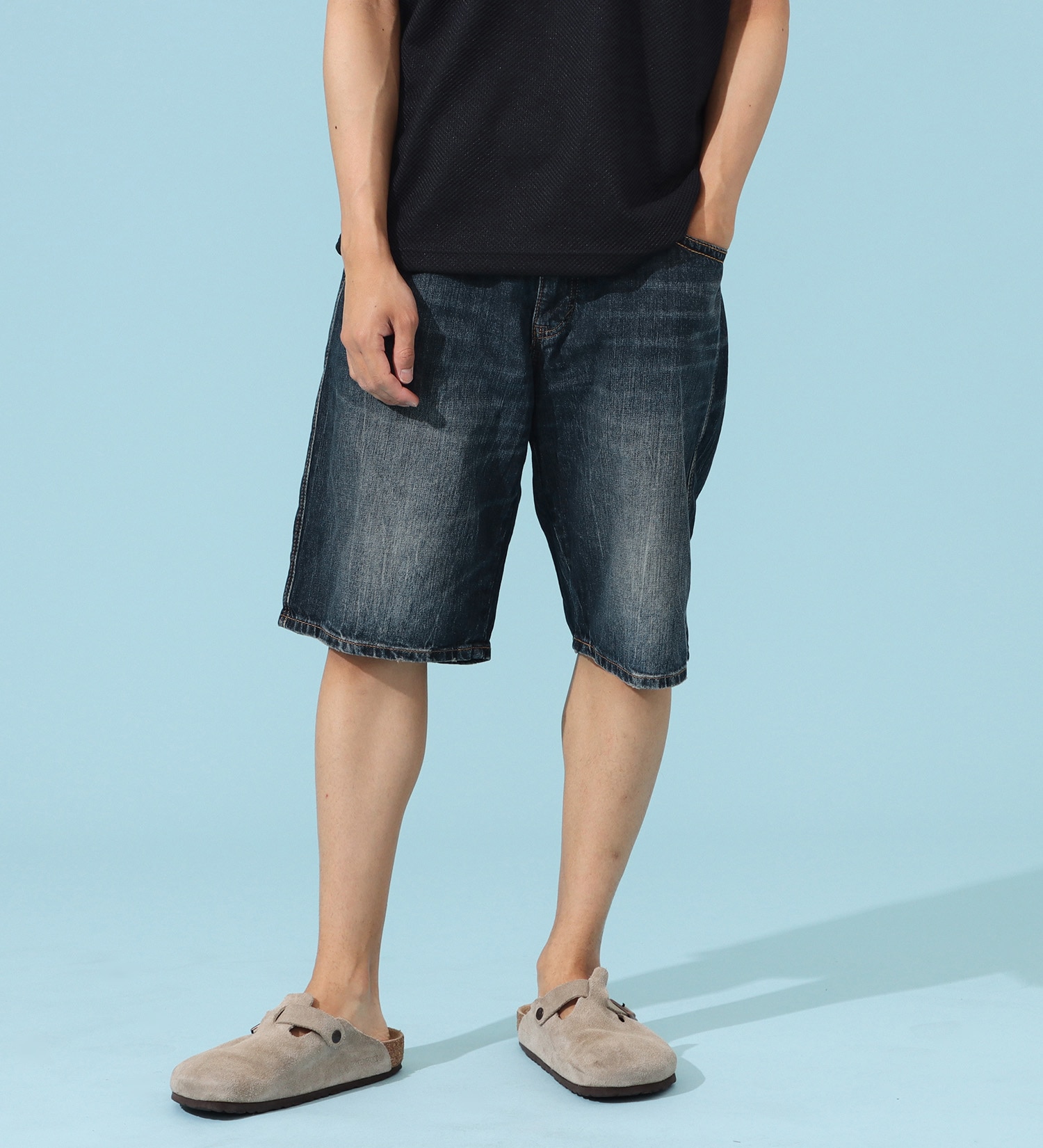 EDWIN(エドウイン)の【FINAL SALE】ダブルポケットショーツ【アウトレット店舗・WEB限定商品】|パンツ/デニム / ジーンズパンツ/メンズ|濃色ブルー