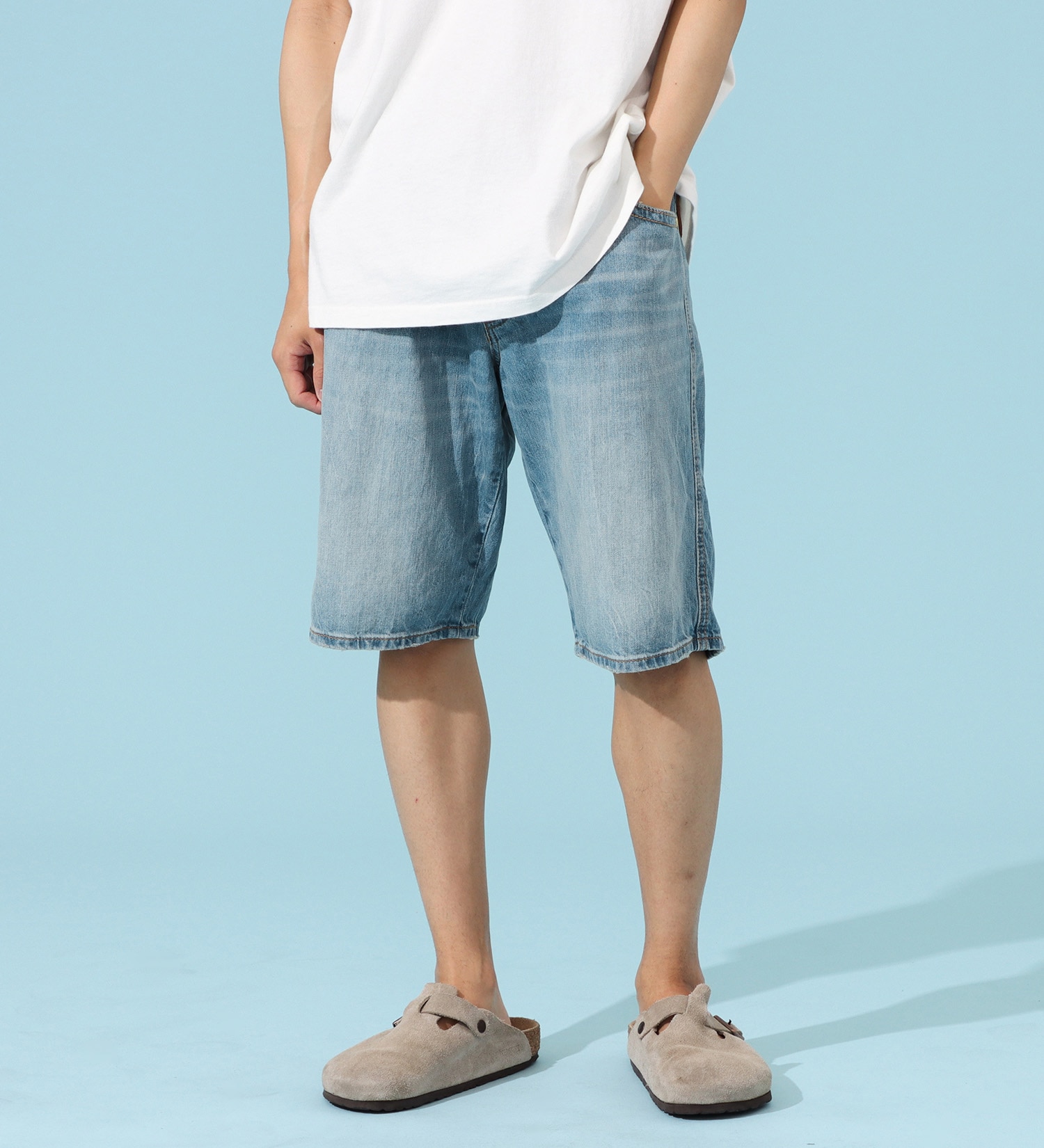 EDWIN(エドウイン)の【FINAL SALE】ダブルポケットショーツ【アウトレット店舗・WEB限定商品】|パンツ/デニム / ジーンズパンツ/メンズ|淡色ブルー