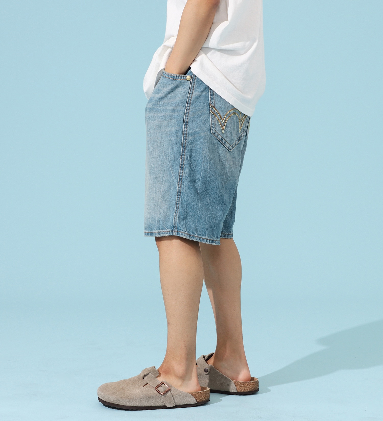 EDWIN(エドウイン)の【FINAL SALE】ダブルポケットショーツ【アウトレット店舗・WEB限定商品】|パンツ/デニム / ジーンズパンツ/メンズ|淡色ブルー