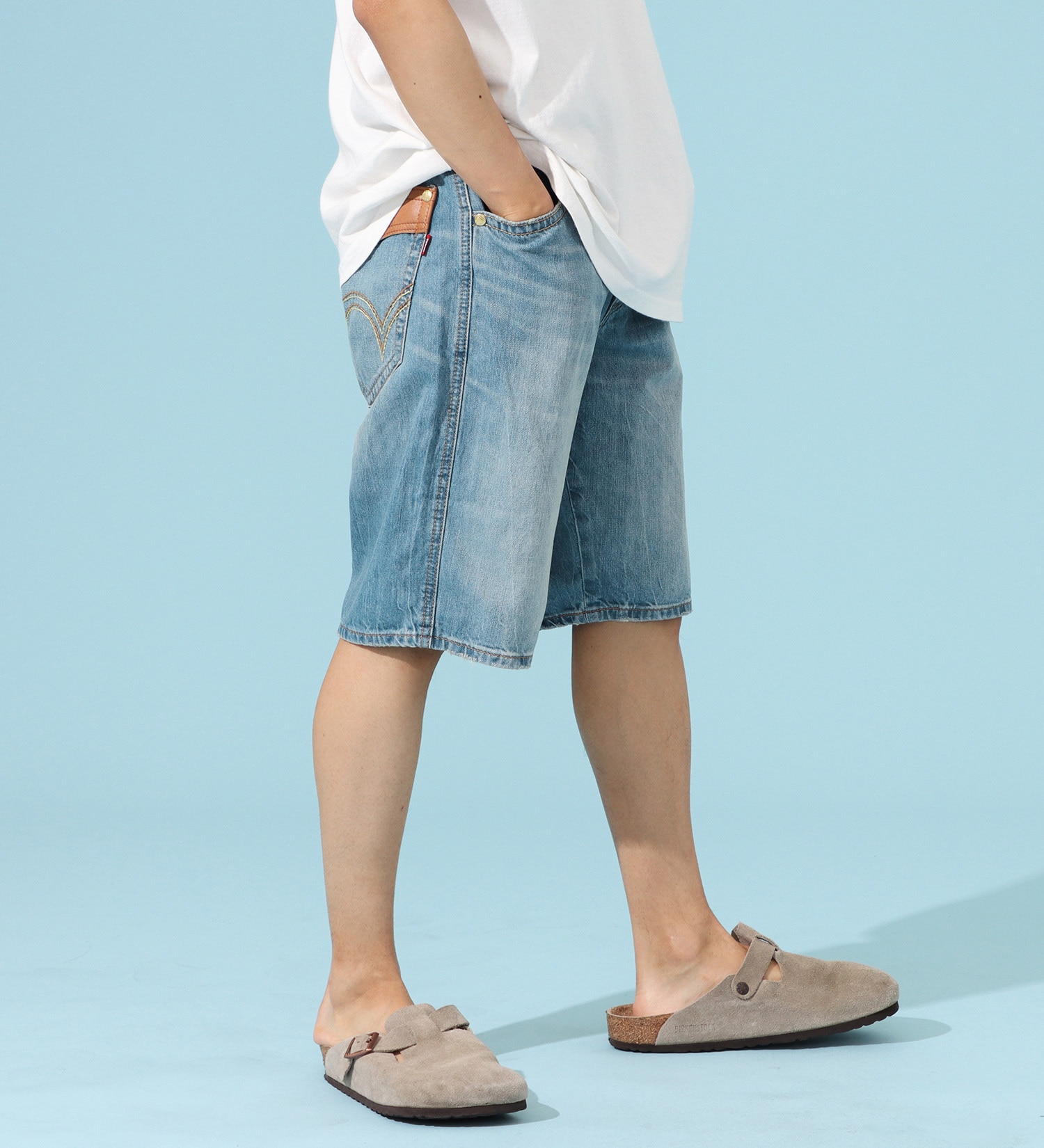 EDWIN(エドウイン)の【FINAL SALE】ダブルポケットショーツ【アウトレット店舗・WEB限定商品】|パンツ/デニム / ジーンズパンツ/メンズ|淡色ブルー