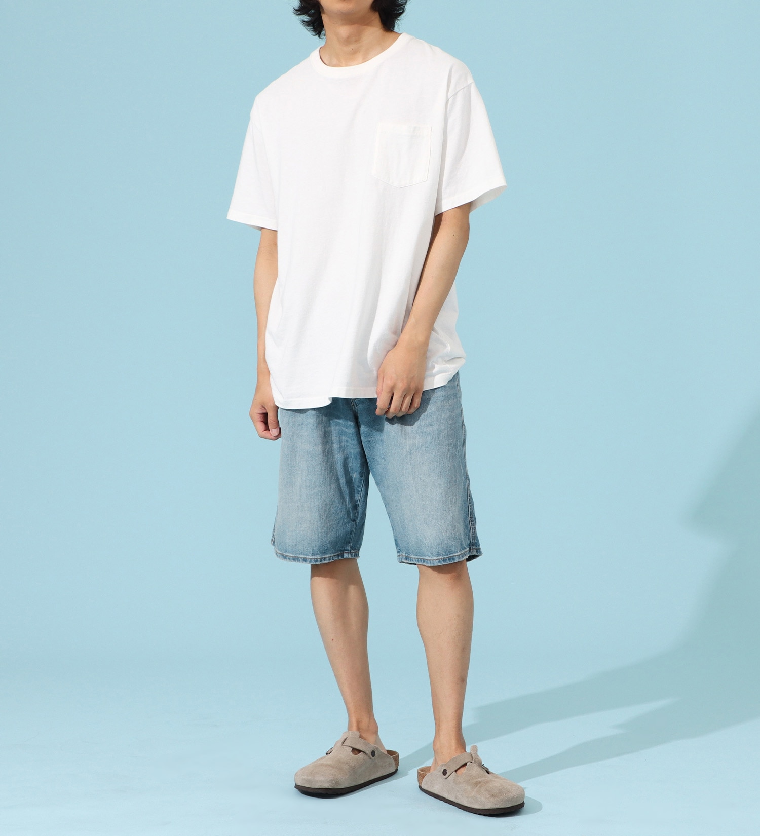 EDWIN(エドウイン)の【FINAL SALE】ダブルポケットショーツ【アウトレット店舗・WEB限定商品】|パンツ/デニム / ジーンズパンツ/メンズ|淡色ブルー