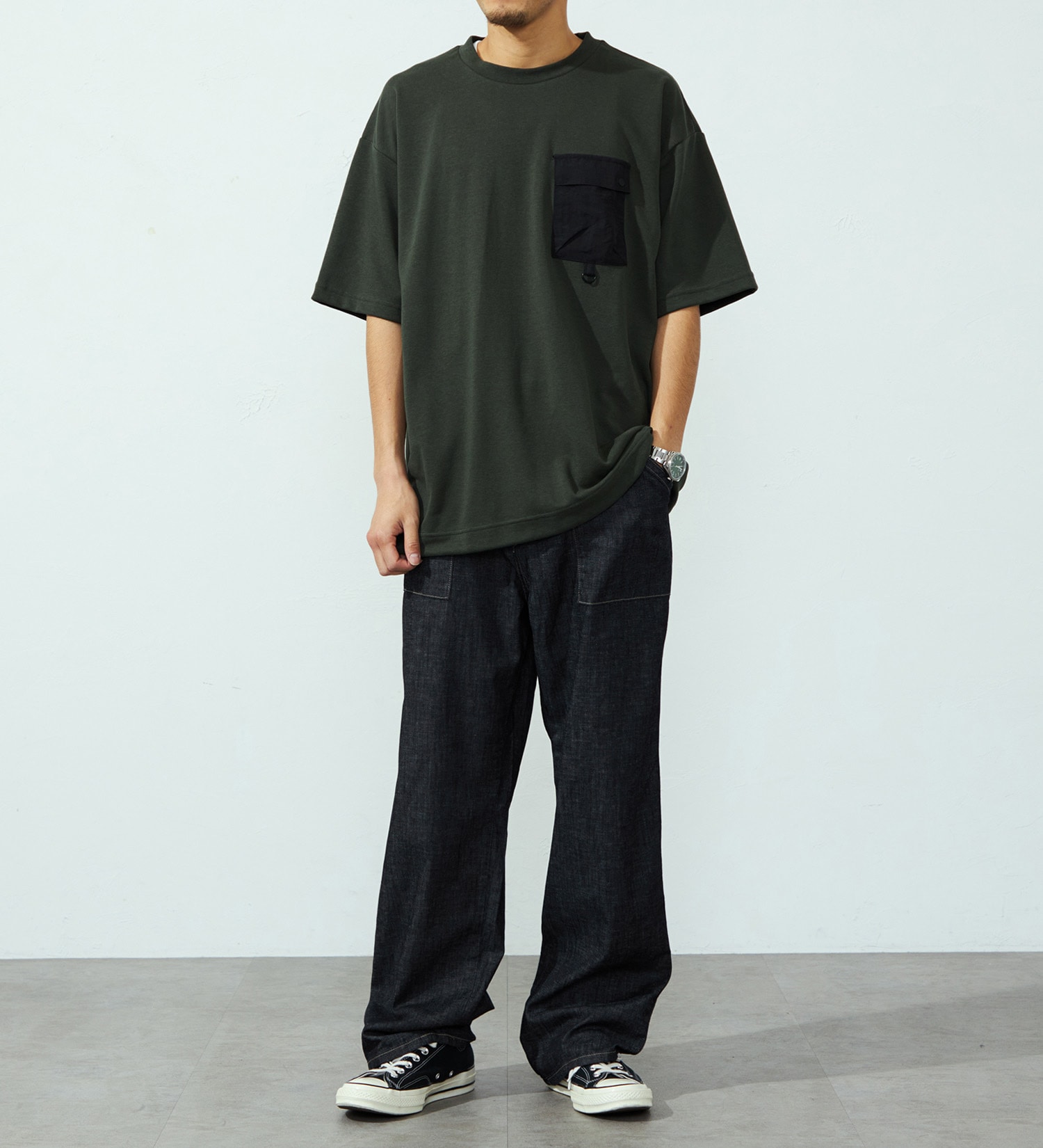 EDWIN(エドウイン)のイージーワイドベイカーデニムパンツ【アウトレット店舗・WEB限定】|パンツ/デニム / ジーンズパンツ/メンズ|インディゴブルー