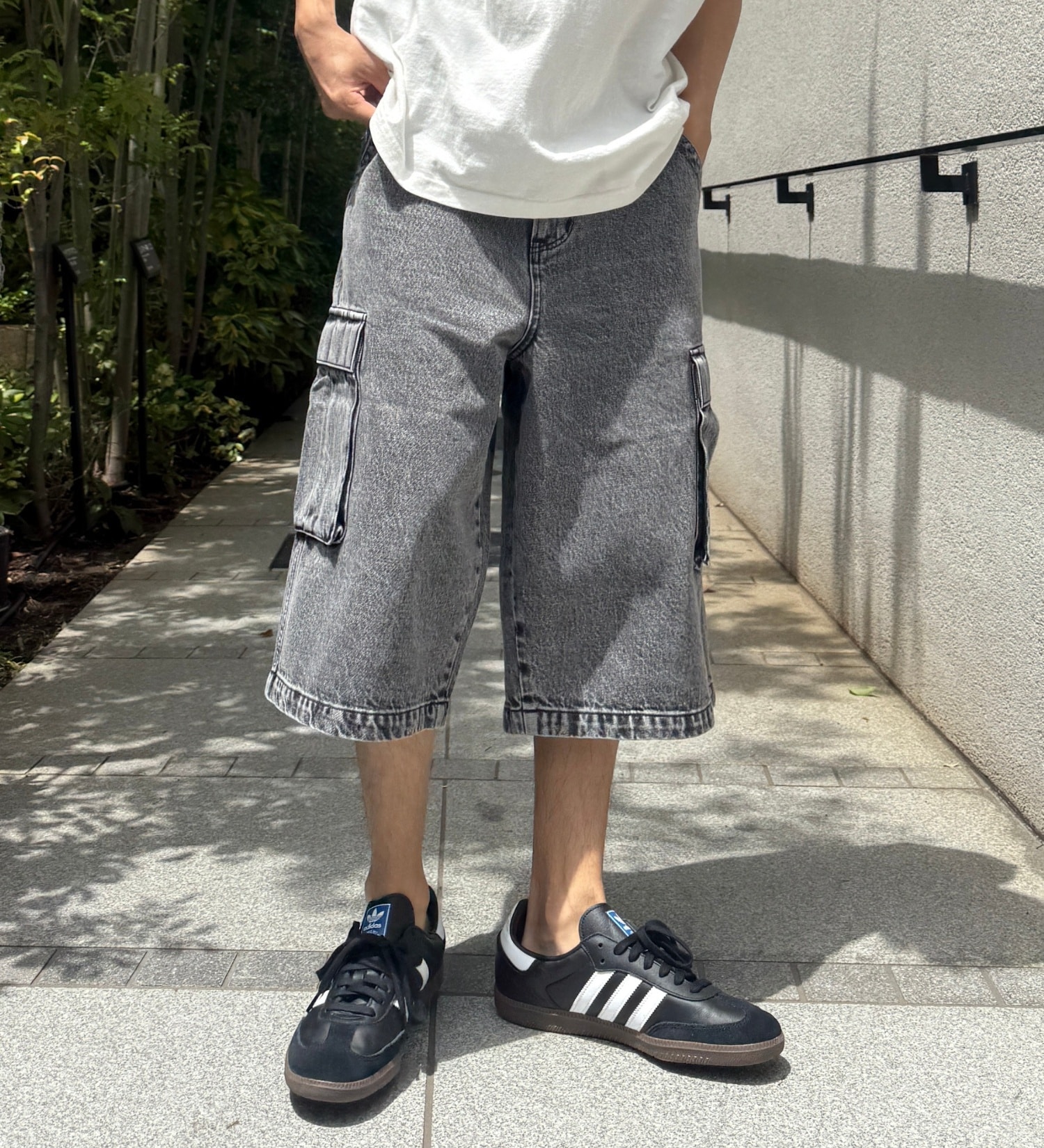 EDWIN(エドウイン)のワイドカーゴショートパンツ【アウトレット店舗・WEB限定】|パンツ/カーゴパンツ/メンズ|ブラックデニム