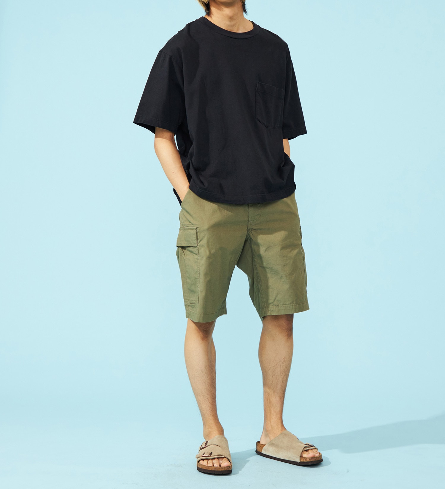 EDWIN(エドウイン)のB.D.Uカーゴショートパンツ【アウトレット店舗・WEB限定】|パンツ/カーゴパンツ/メンズ|オリーブ