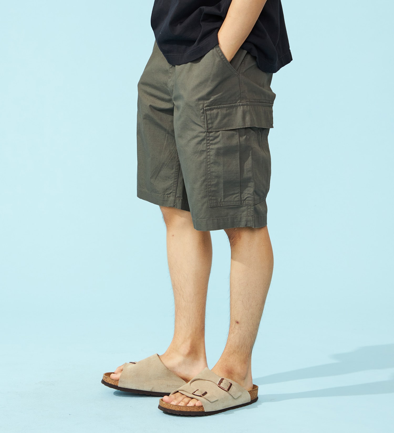 EDWIN(エドウイン)のB.D.Uカーゴショートパンツ【アウトレット店舗・WEB限定】|パンツ/カーゴパンツ/メンズ|ダークグリーン