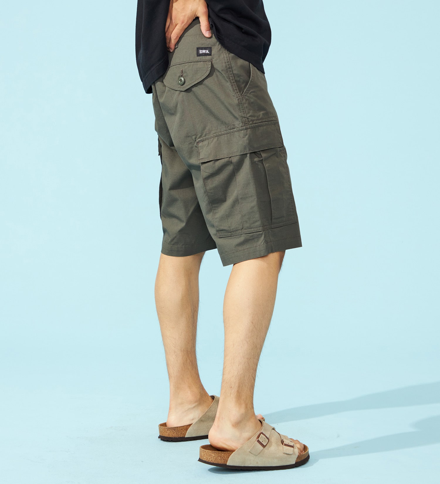 EDWIN(エドウイン)のB.D.Uカーゴショートパンツ【アウトレット店舗・WEB限定】|パンツ/カーゴパンツ/メンズ|ダークグリーン