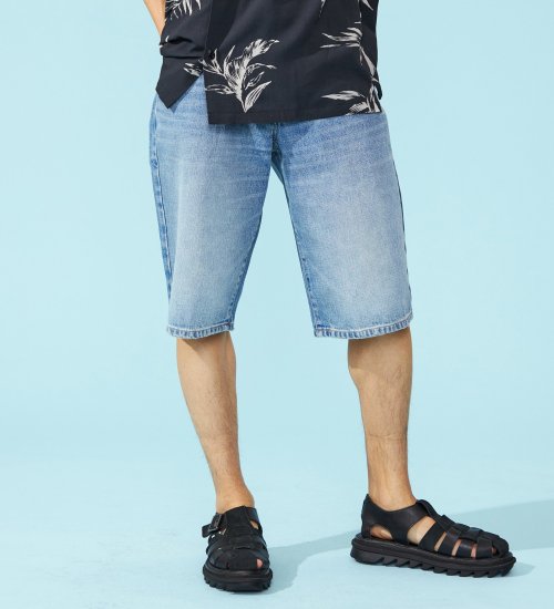 EDWIN(エドウイン)のレギュラーショートデニムパンツ【アウトレット店舗・WEB限定】|パンツ/デニム/メンズ|淡色ブルー