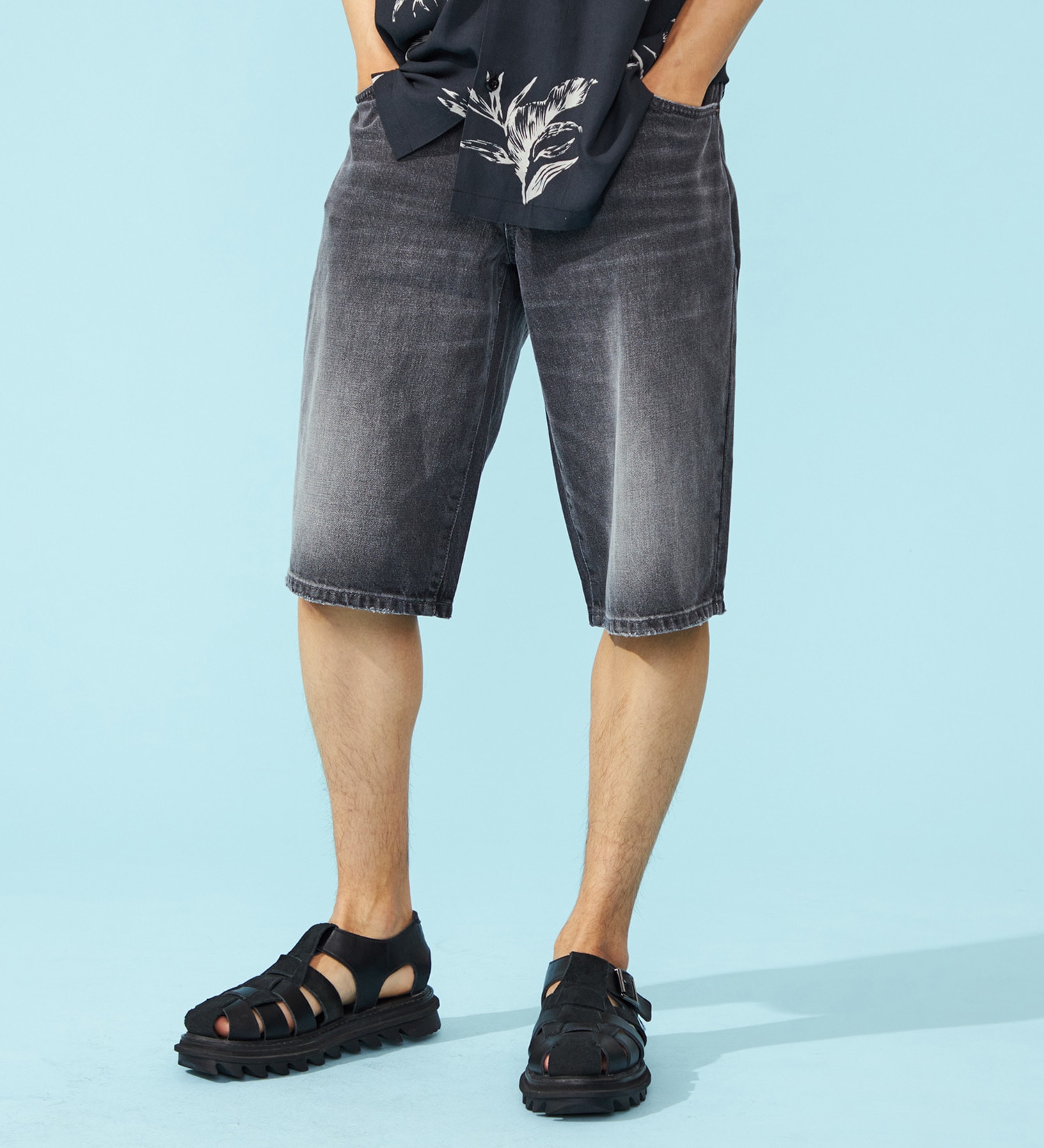 EDWIN(エドウイン)のレギュラーショートデニムパンツ【アウトレット店舗・WEB限定】|パンツ/デニム / ジーンズパンツ/メンズ|ブラックデニム