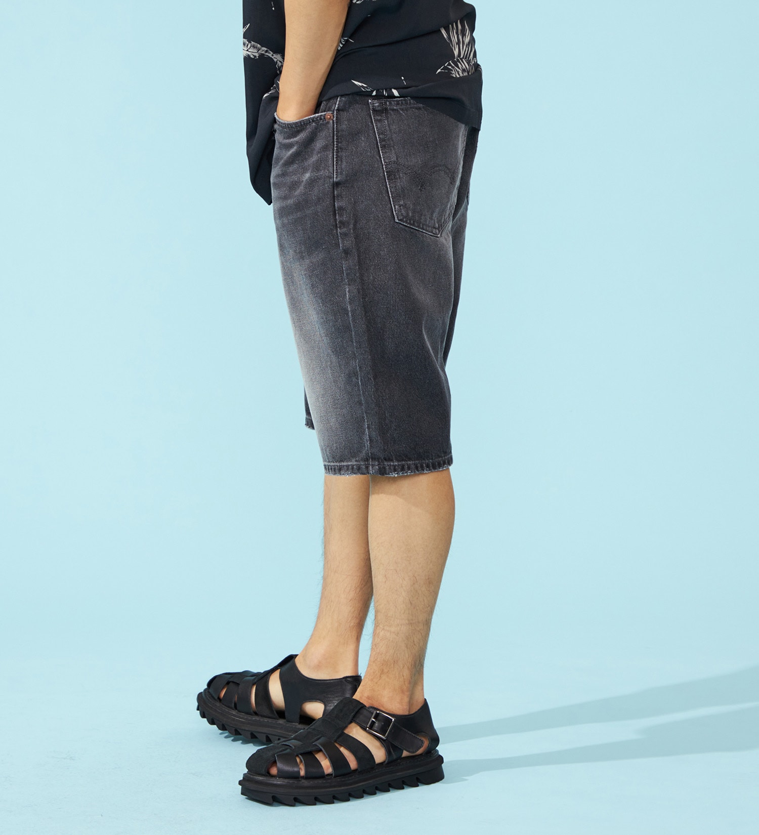 EDWIN(エドウイン)のレギュラーショートデニムパンツ【アウトレット店舗・WEB限定】|パンツ/デニム / ジーンズパンツ/メンズ|ブラックデニム
