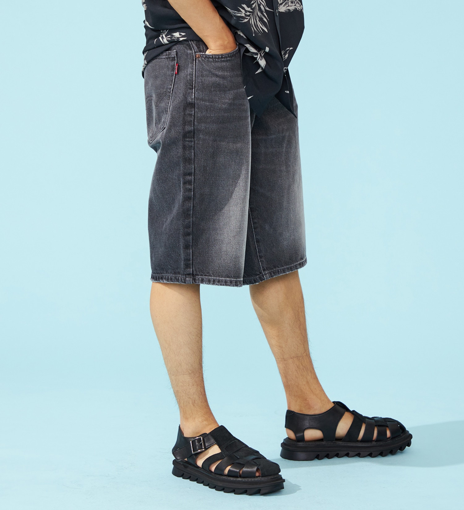 EDWIN(エドウイン)のレギュラーショートデニムパンツ【アウトレット店舗・WEB限定】|パンツ/デニム / ジーンズパンツ/メンズ|ブラックデニム