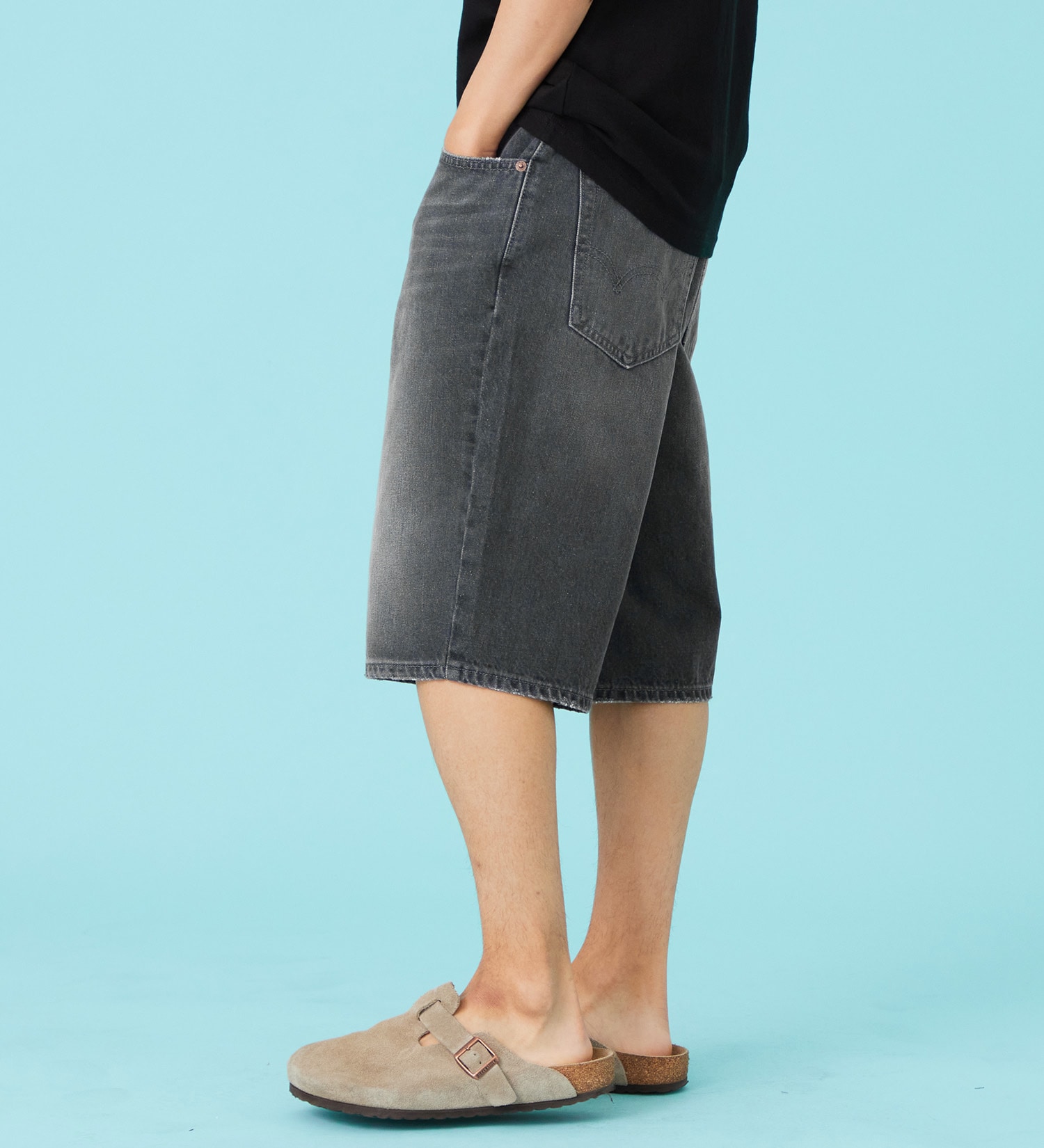 EDWIN(エドウイン)の【試着対象】レギュラー デニムショートパンツ【アウトレット店舗・WEB限定商品】|パンツ/デニム / ジーンズパンツ/メンズ|ブラックデニム