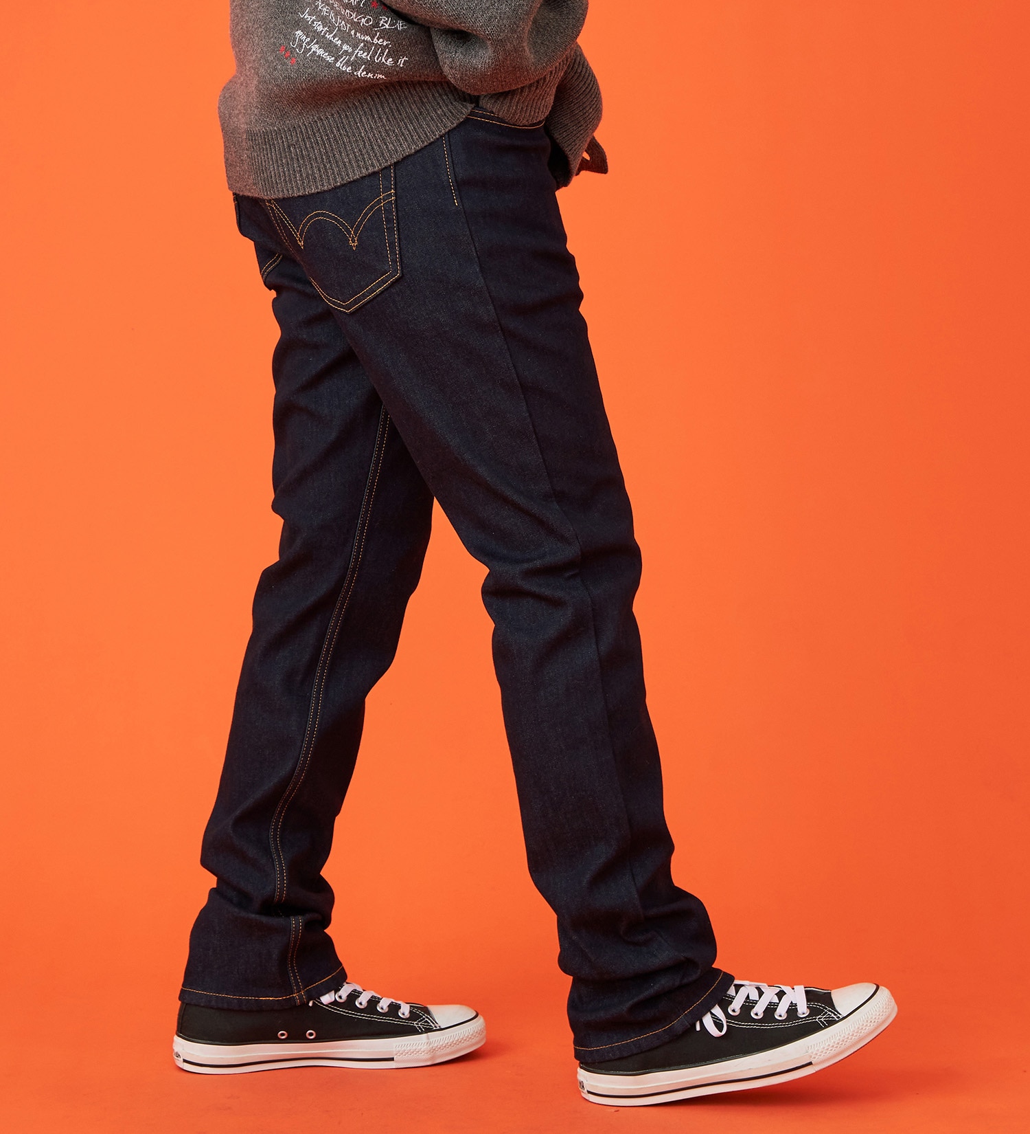 EDWIN(エドウイン)の【WINTER SALE】【暖】タイトストレートデニムパンツ【アウトレット店舗・WEB限定】|パンツ/デニム / ジーンズパンツ/メンズ|濃色ブルー