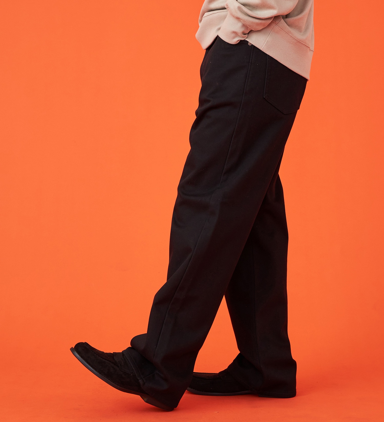 EDWIN(エドウイン)の【暖】ワイドデニムパンツ 防風【アウトレット店舗・WEB限定】|パンツ/デニム / ジーンズパンツ/メンズ|ブラック