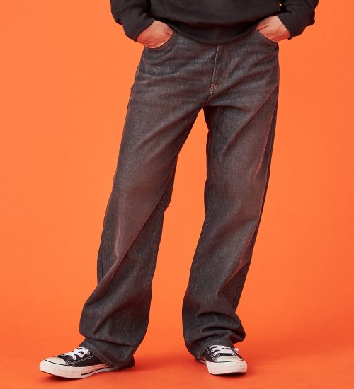 EDWIN(エドウイン)の【暖】ワイドデニムパンツ 防風【アウトレット店舗・WEB限定】|パンツ/デニム / ジーンズパンツ/メンズ|ブラックデニム