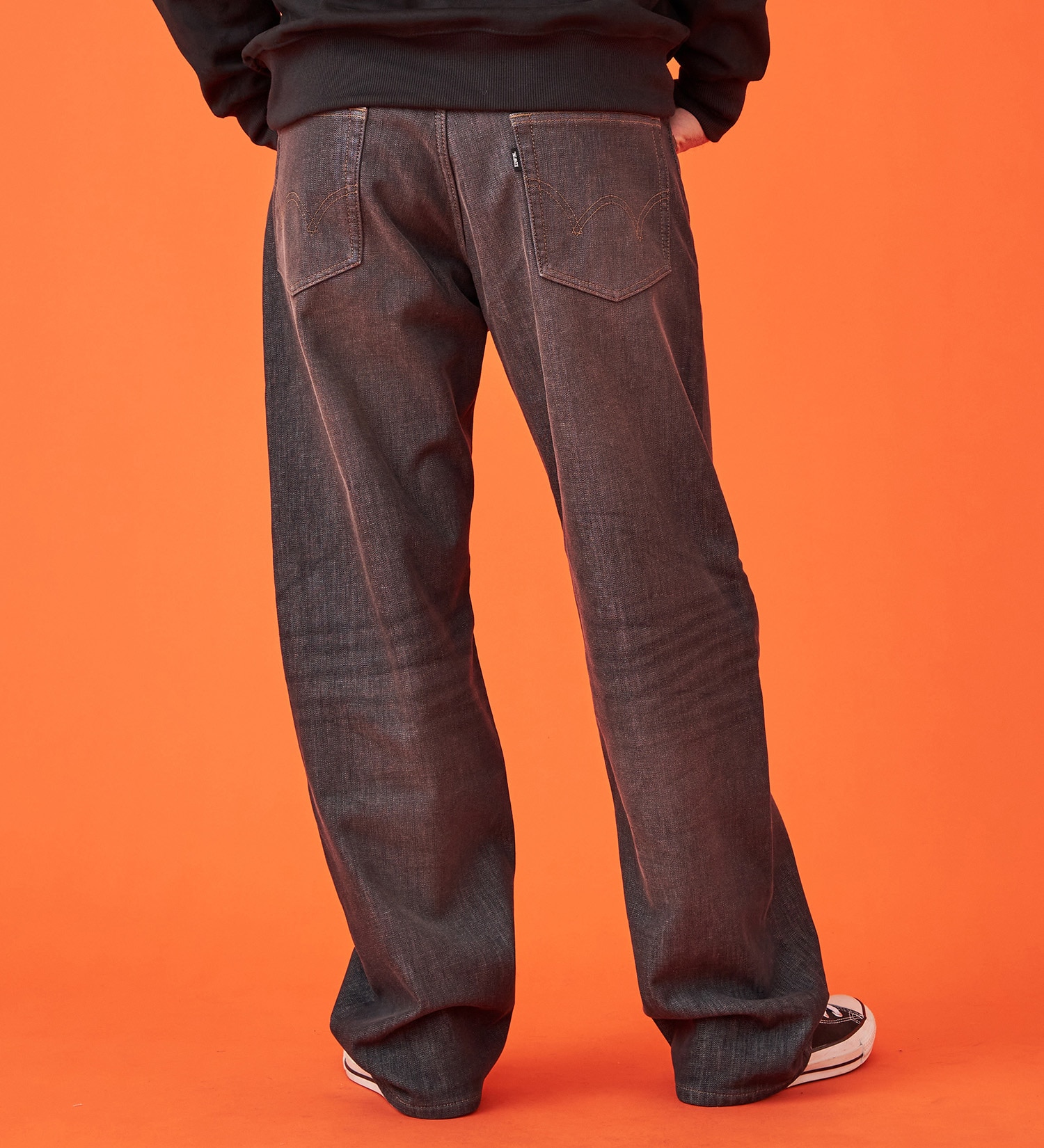 EDWIN(エドウイン)の【暖】ワイドデニムパンツ 防風【アウトレット店舗・WEB限定】|パンツ/デニム / ジーンズパンツ/メンズ|ブラックデニム