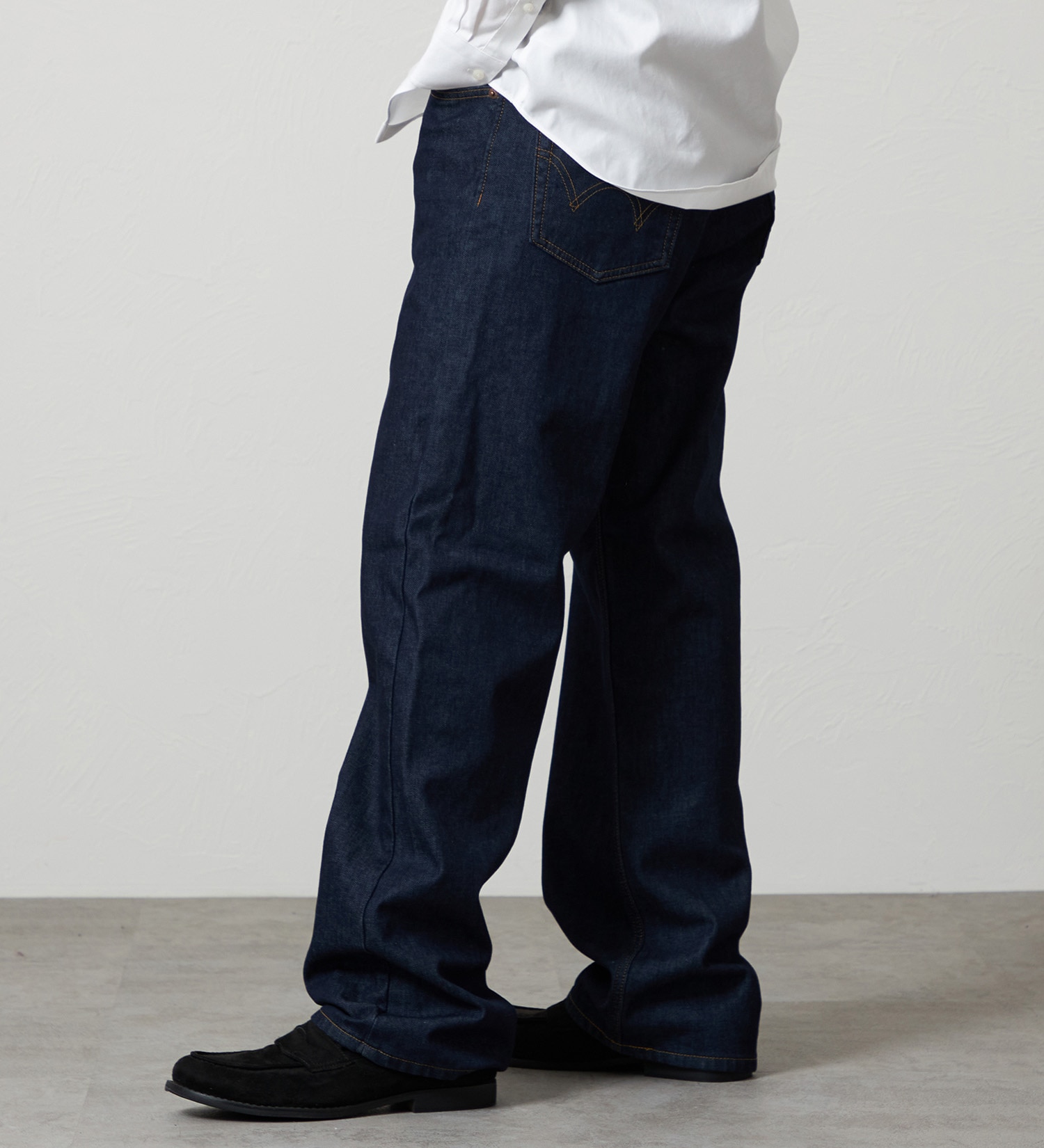 EDWIN(エドウイン)の【暖】ワイドデニムパンツ 防風【アウトレット店舗・WEB限定】|パンツ/デニム / ジーンズパンツ/メンズ|インディゴブルー