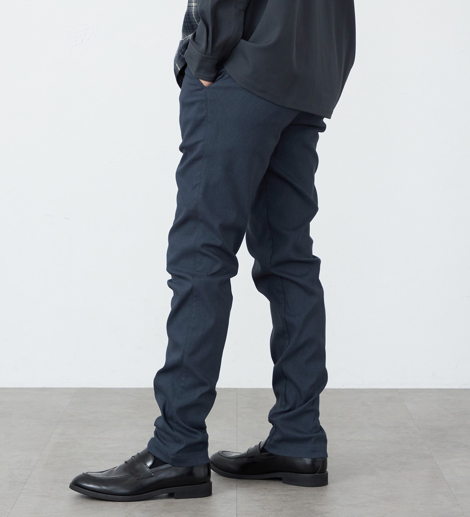 EDWIN(エドウイン)の【暖】スリムトラウザーパンツ【アウトレット店舗・WEB限定】|パンツ/パンツ/メンズ|ネイビー