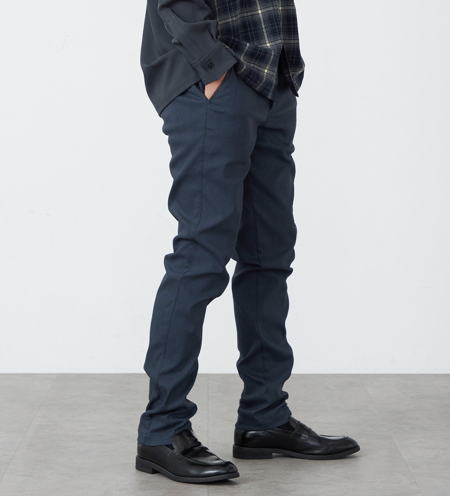 EDWIN(エドウイン)の【暖】スリムトラウザーパンツ【アウトレット店舗・WEB限定】|パンツ/パンツ/メンズ|ネイビー