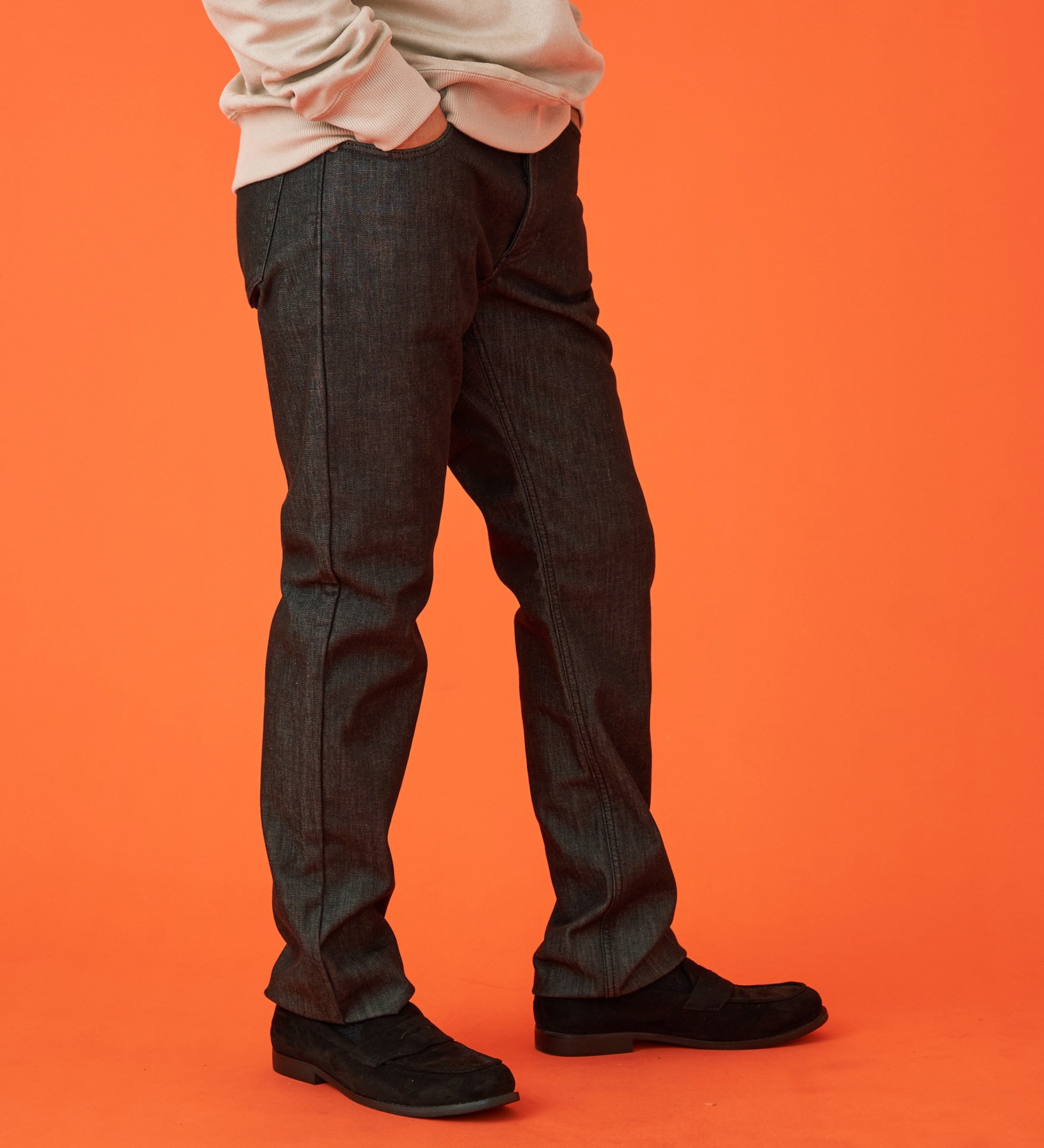 EDWIN(エドウイン)の【WINTER SALE】【暖】ストレートデニムパンツ 防風【アウトレット店舗・WEB限定】|パンツ/デニム / ジーンズパンツ/メンズ|ブラックデニム