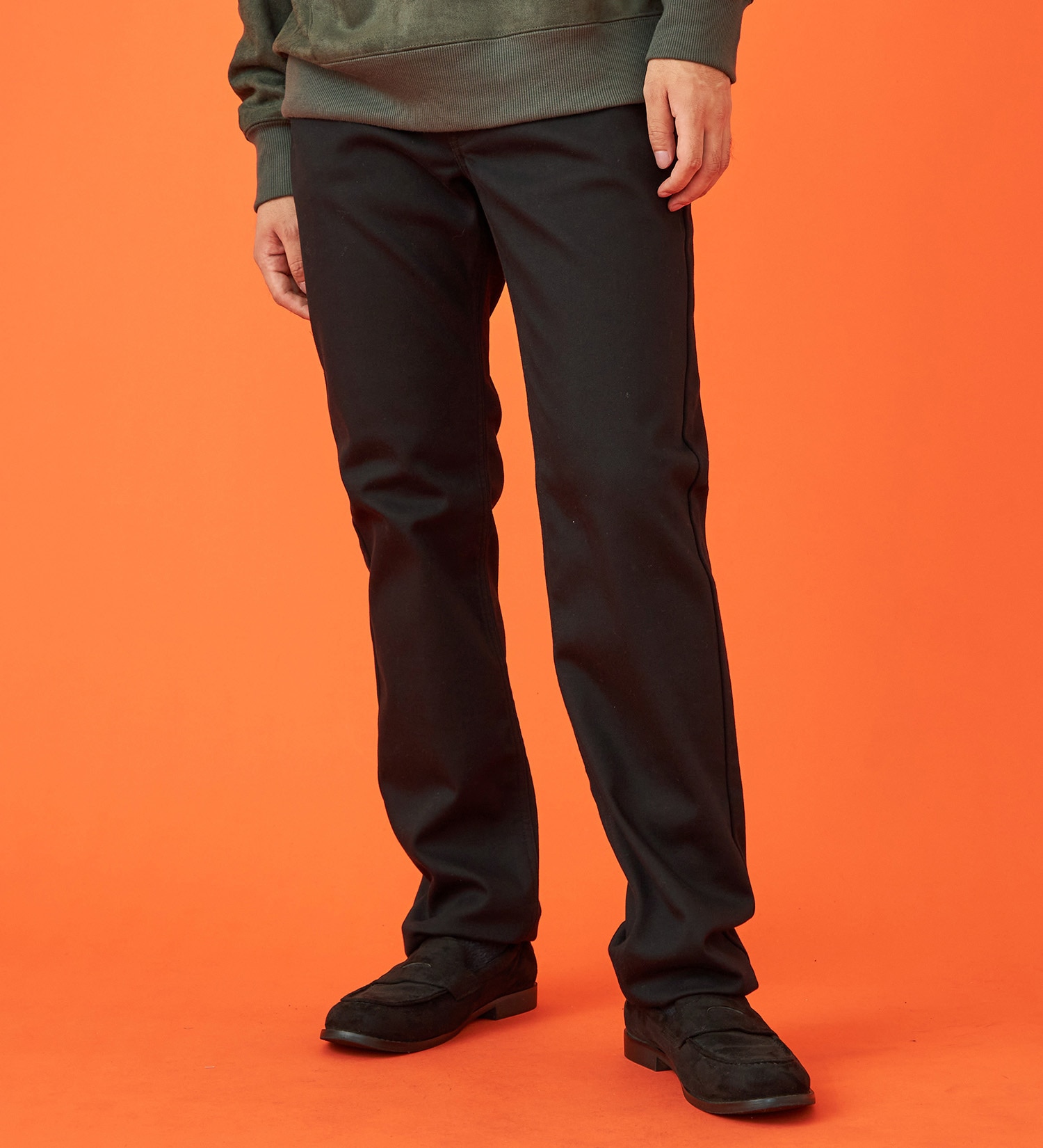 EDWIN(エドウイン)の【WINTER SALE】【暖】ストレートデニムパンツ 防風【アウトレット店舗・WEB限定】|パンツ/パンツ/メンズ|ブラック