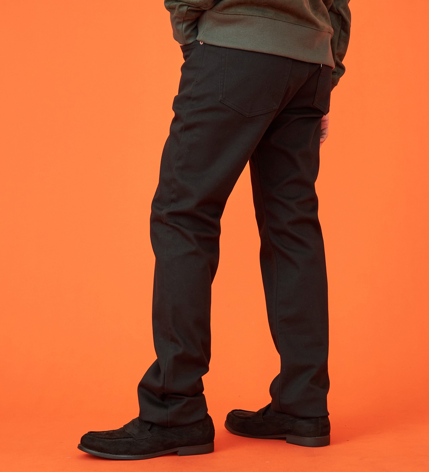 EDWIN(エドウイン)の【WINTER SALE】【暖】ストレートデニムパンツ 防風【アウトレット店舗・WEB限定】|パンツ/パンツ/メンズ|ブラック