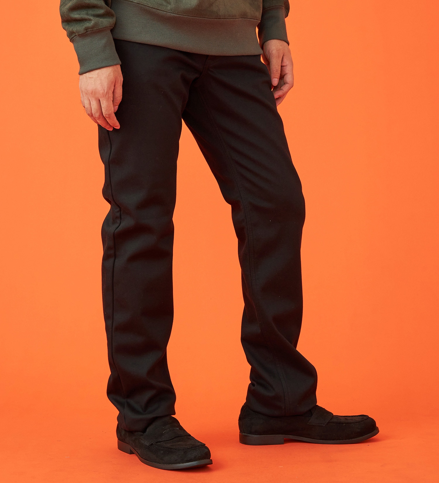 EDWIN(エドウイン)の【WINTER SALE】【暖】ストレートデニムパンツ 防風【アウトレット店舗・WEB限定】|パンツ/パンツ/メンズ|ブラック