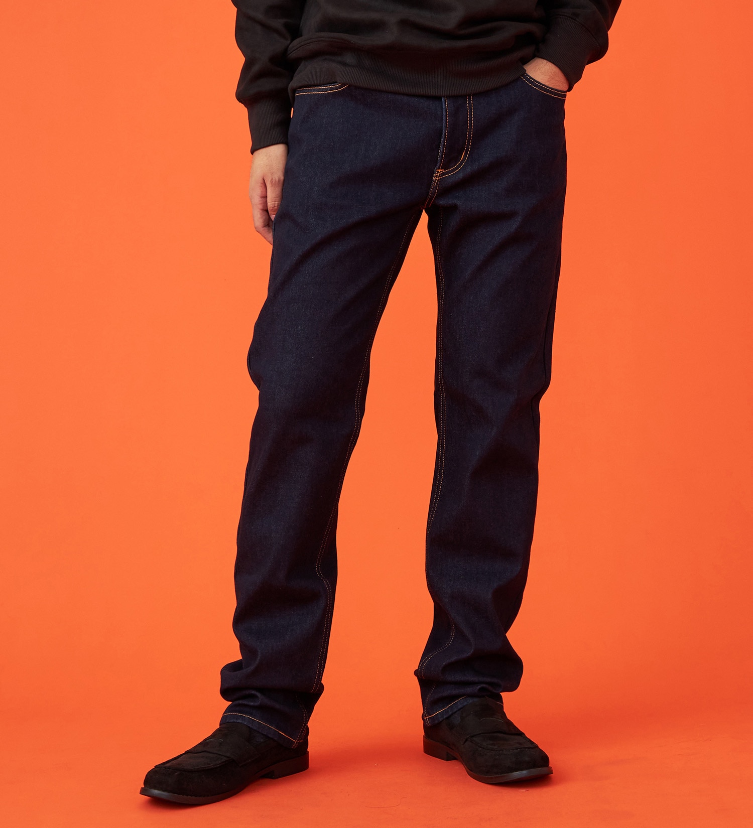 EDWIN(エドウイン)の【WINTER SALE】【暖】ストレートデニムパンツ【アウトレット店舗・WEB限定】|パンツ/デニム / ジーンズパンツ/メンズ|インディゴブルー