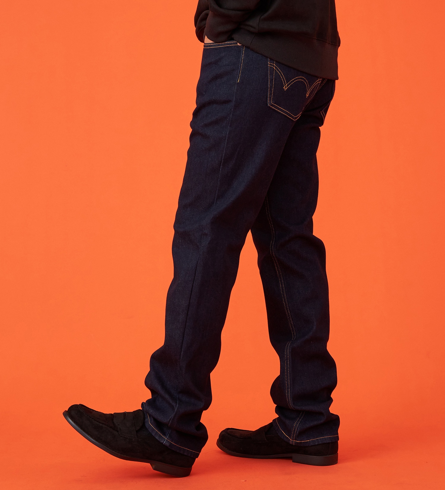 EDWIN(エドウイン)の【WINTER SALE】【暖】ストレートデニムパンツ【アウトレット店舗・WEB限定】|パンツ/デニム / ジーンズパンツ/メンズ|インディゴブルー