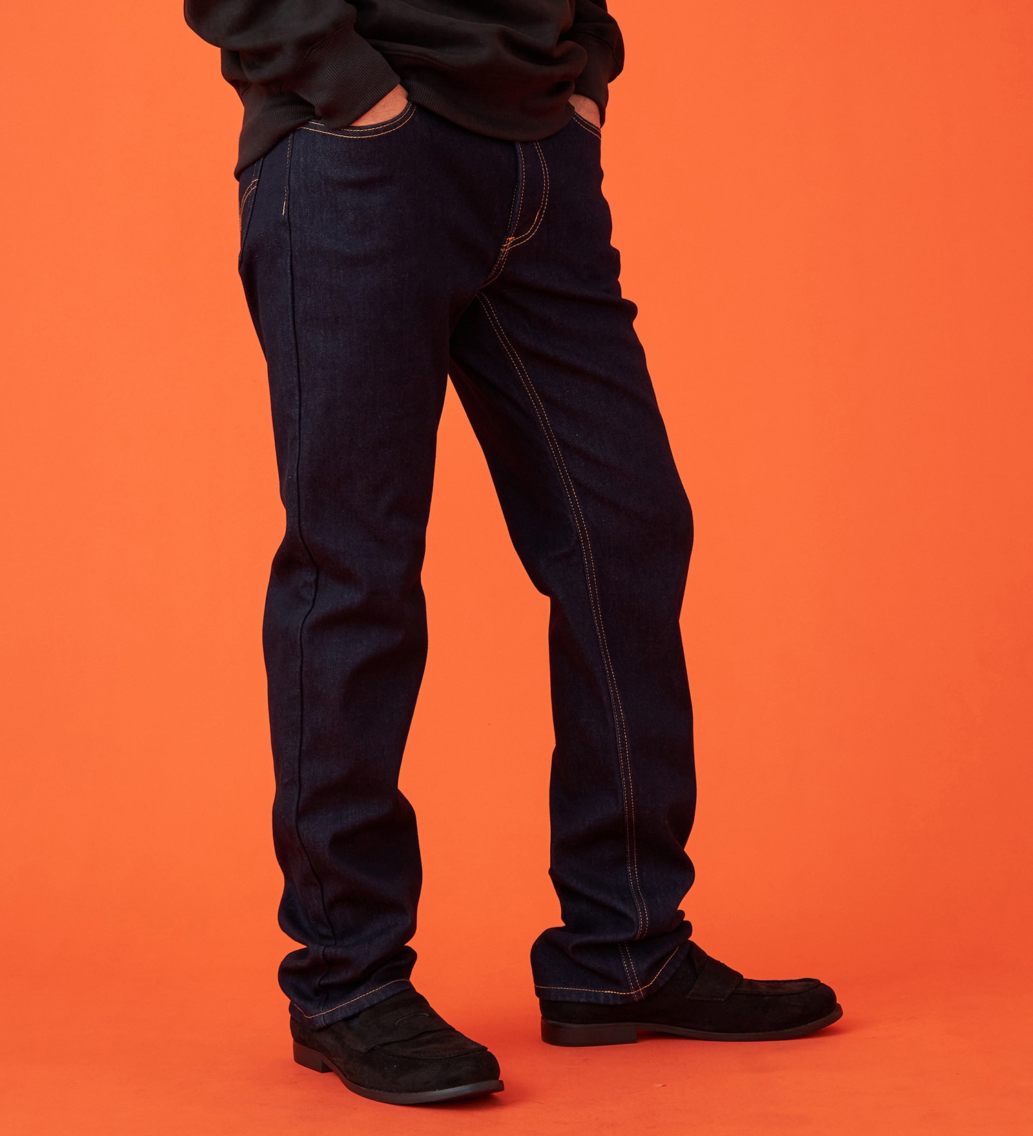 EDWIN(エドウイン)の【WINTER SALE】【暖】ストレートデニムパンツ【アウトレット店舗・WEB限定】|パンツ/デニム / ジーンズパンツ/メンズ|インディゴブルー