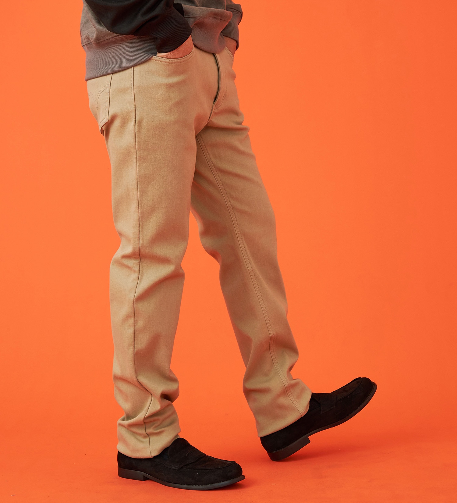 EDWIN(エドウイン)の【WINTER SALE】【暖】ストレートデニムパンツ【アウトレット店舗・WEB限定】|パンツ/デニム / ジーンズパンツ/メンズ|ベージュ