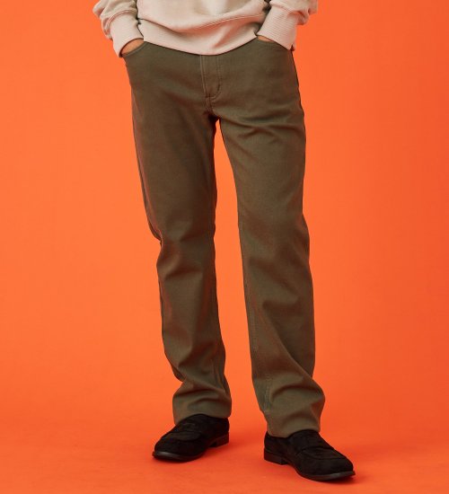 EDWIN(エドウイン)の【WINTER SALE】【暖】ストレートデニムパンツ【アウトレット店舗・WEB限定】|パンツ/デニム/メンズ|オリーブ