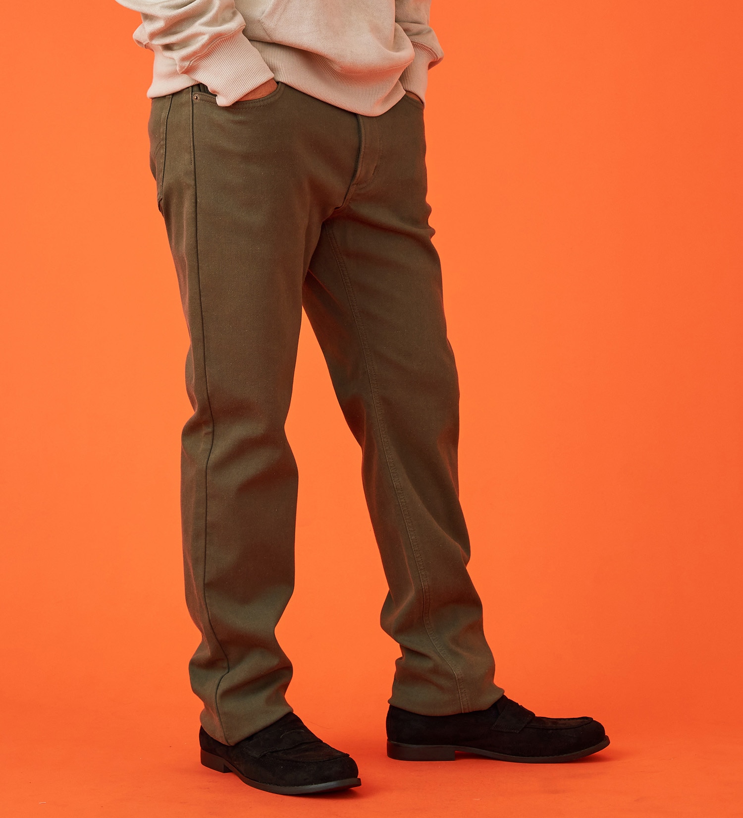 EDWIN(エドウイン)の【WINTER SALE】【暖】ストレートデニムパンツ【アウトレット店舗・WEB限定】|パンツ/デニム / ジーンズパンツ/メンズ|オリーブ