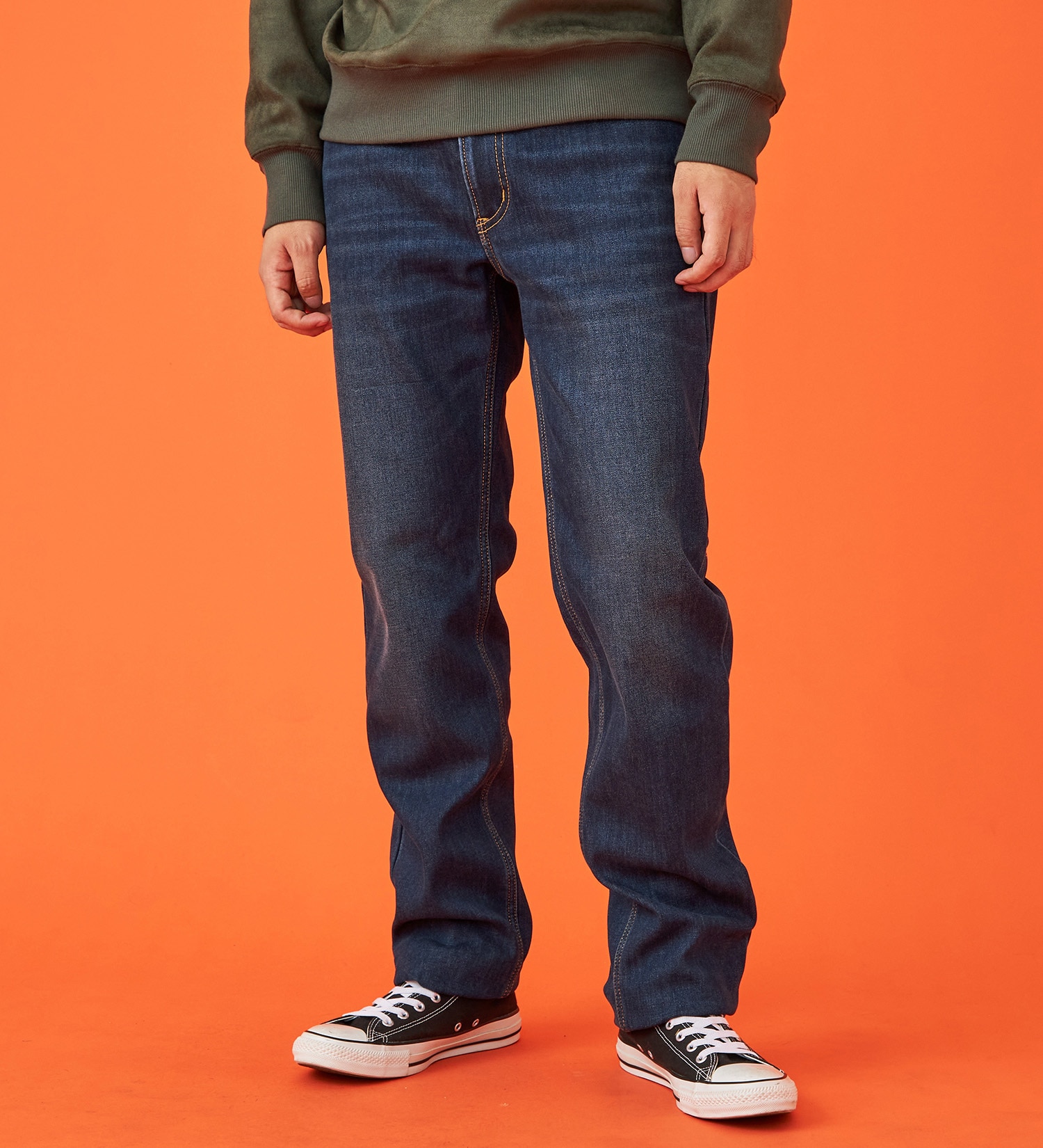 EDWIN(エドウイン)の【WINTER SALE】【暖】ストレートデニムパンツ【アウトレット店舗・WEB限定】|パンツ/デニム / ジーンズパンツ/メンズ|中色ブルー