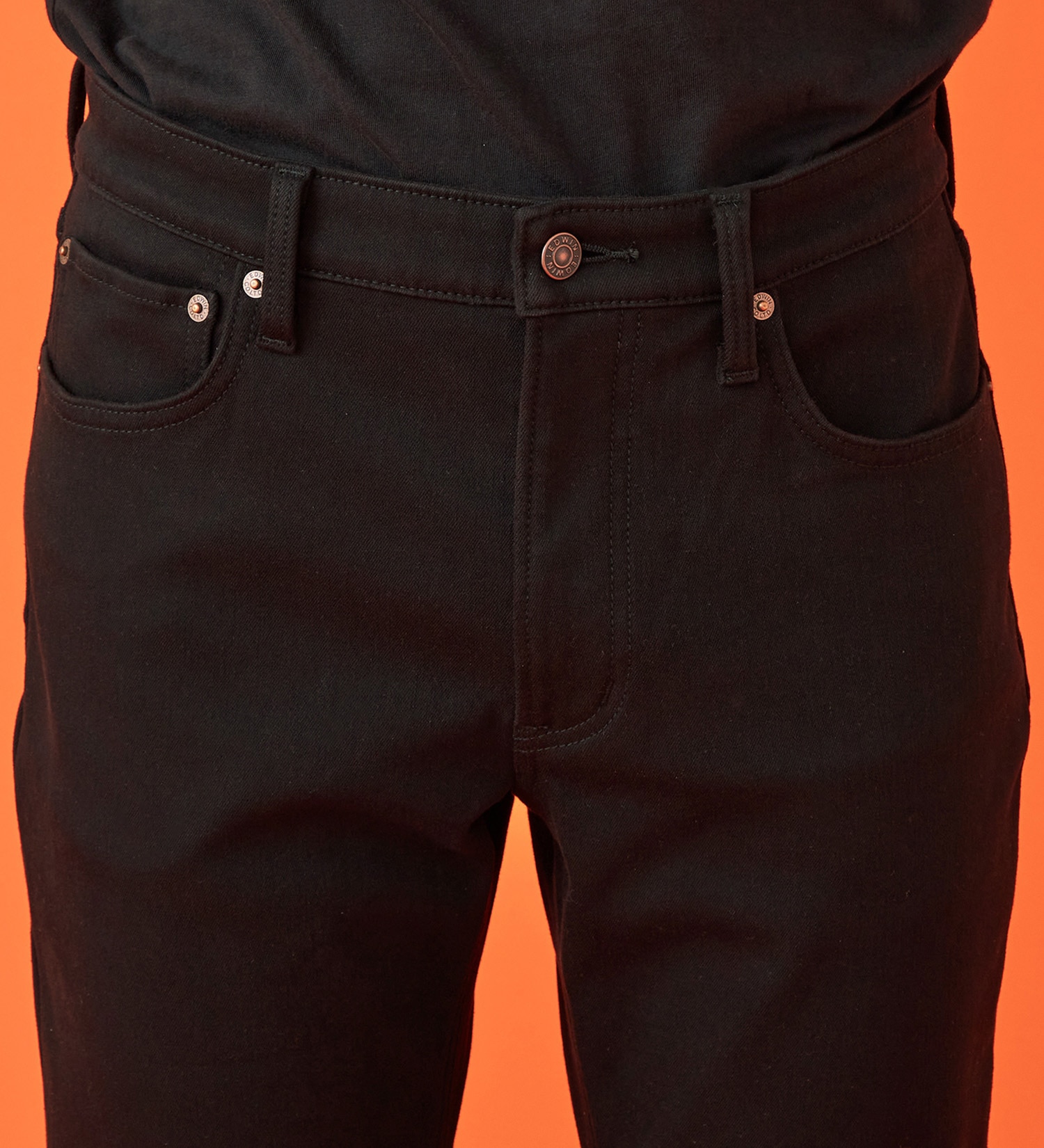 EDWIN(エドウイン)の【WINTER SALE】【暖】ストレートデニムパンツ【アウトレット店舗・WEB限定】|パンツ/デニム / ジーンズパンツ/メンズ|ブラック