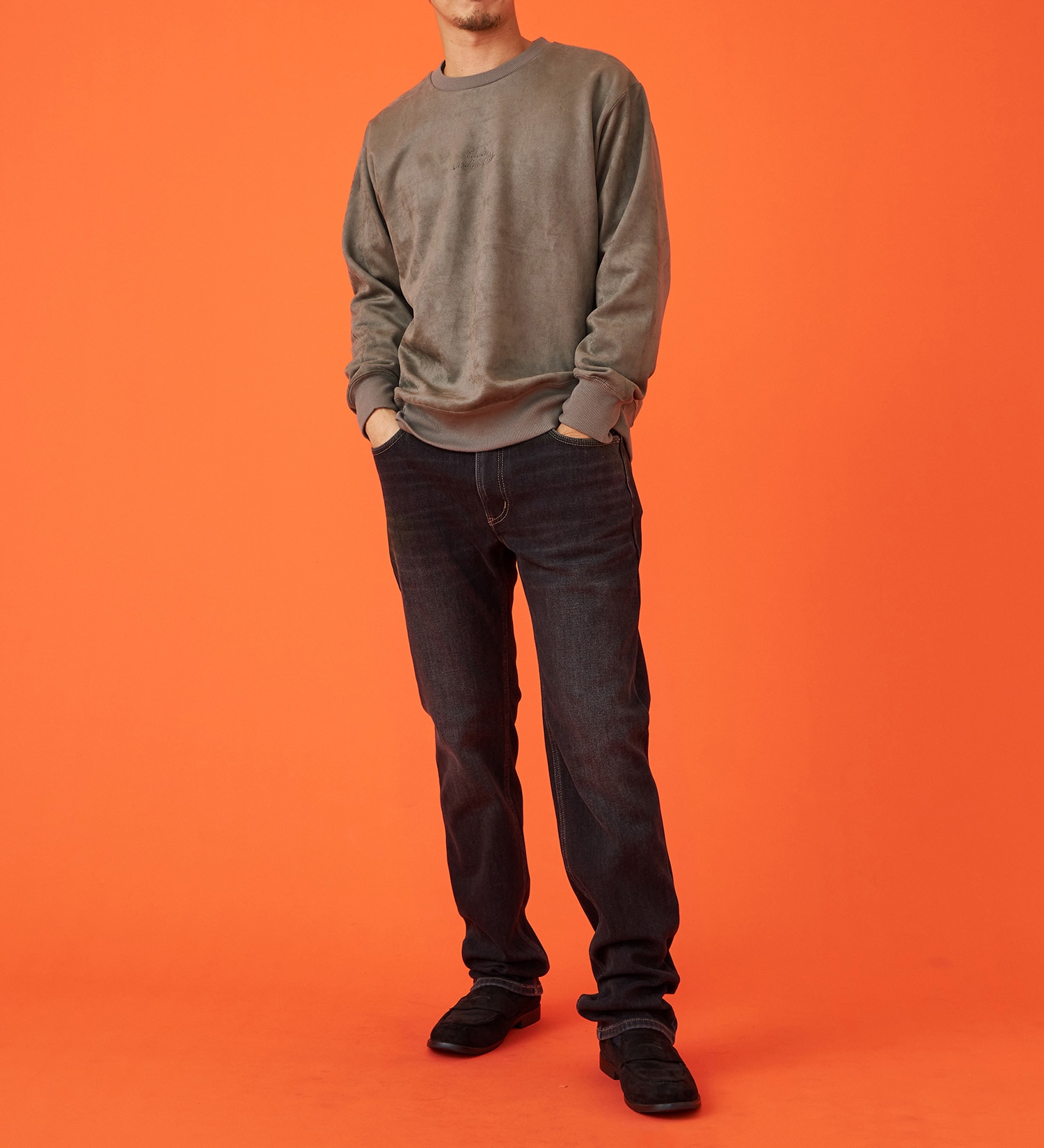 EDWIN(エドウイン)の【WINTER SALE】【暖】ストレートデニムパンツ【アウトレット店舗・WEB限定】|パンツ/デニム / ジーンズパンツ/メンズ|ブラックデニム