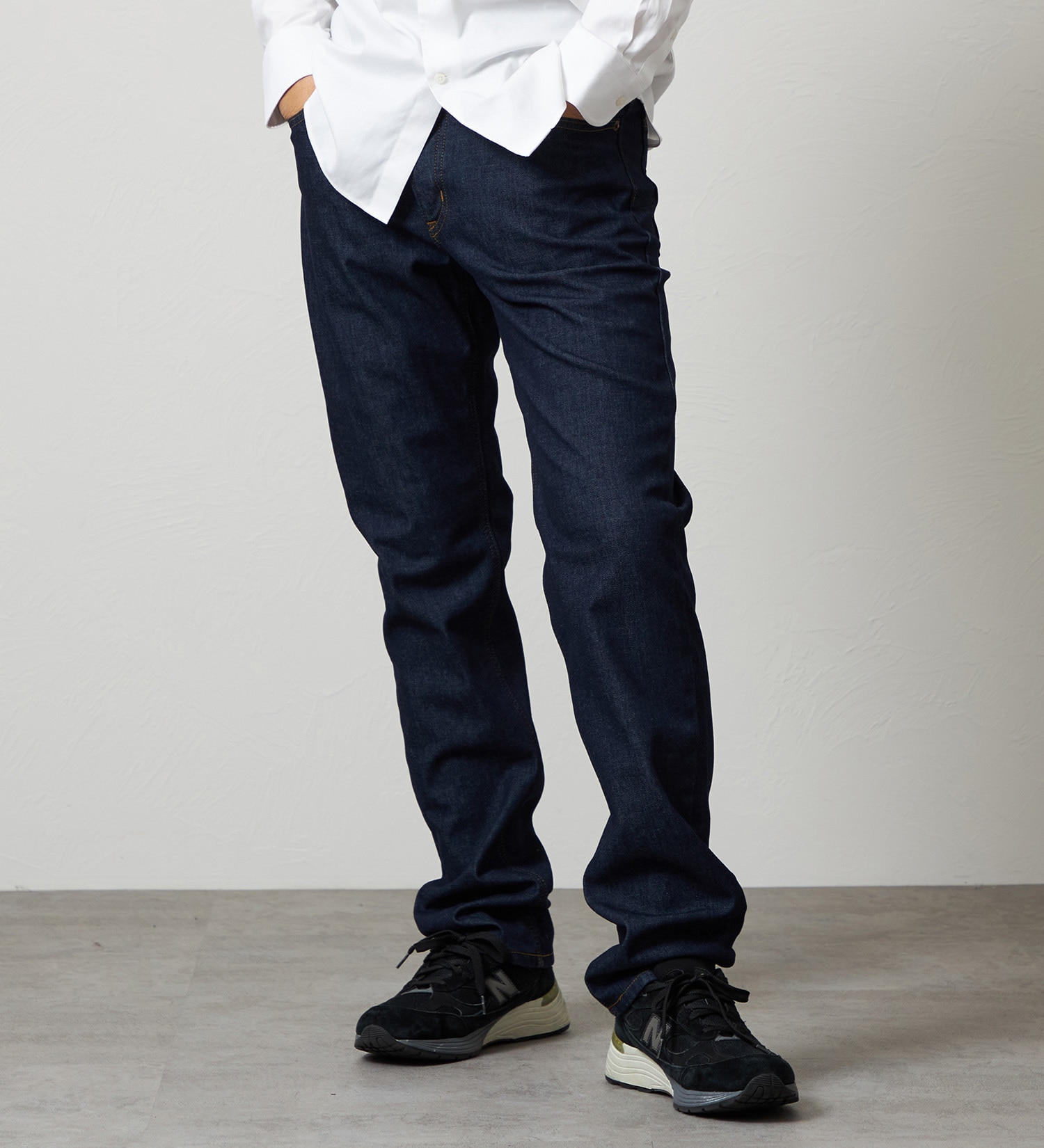 EDWIN(エドウイン)の【WINTER SALE】【暖】ストレートデニムパンツ 防風【アウトレット店舗・WEB限定】|パンツ/デニム / ジーンズパンツ/メンズ|インディゴブルー