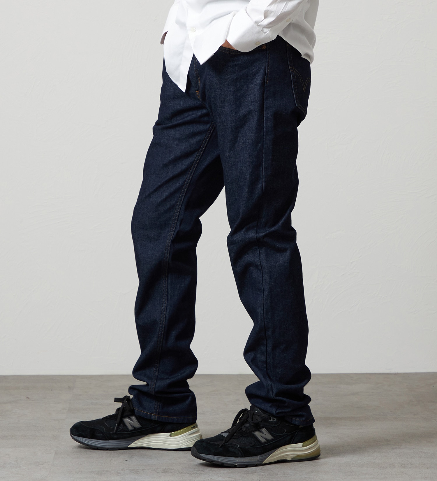 EDWIN(エドウイン)の【WINTER SALE】【暖】ストレートデニムパンツ 防風【アウトレット店舗・WEB限定】|パンツ/デニム / ジーンズパンツ/メンズ|インディゴブルー