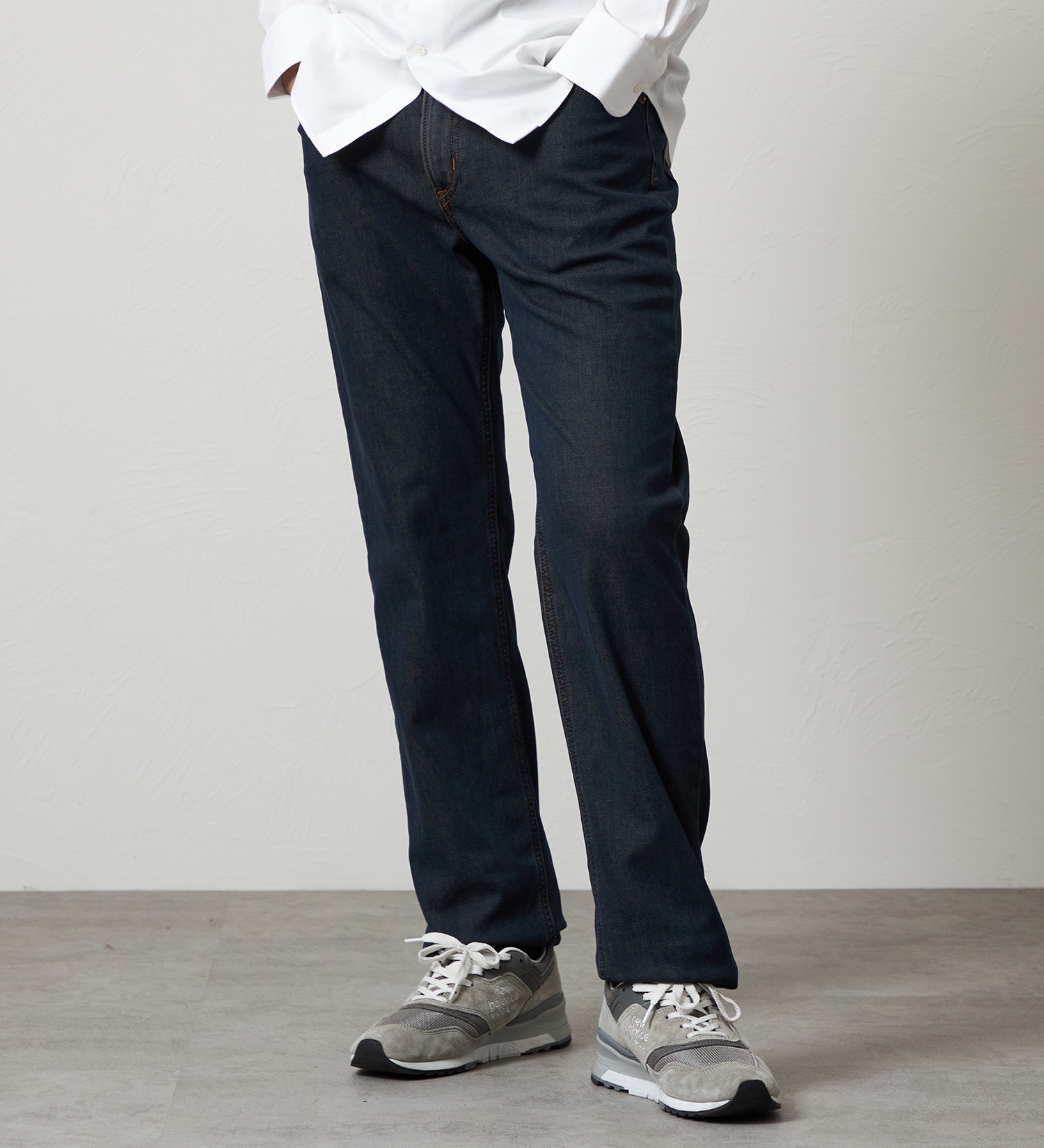 EDWIN(エドウイン)の【WINTER SALE】【暖】ストレートデニムパンツ 防風【アウトレット店舗・WEB限定】|パンツ/デニム / ジーンズパンツ/メンズ|濃色ブルー