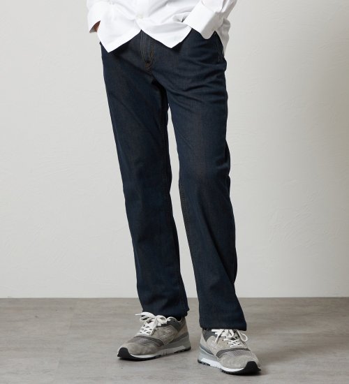 EDWIN(エドウイン)の【WINTER SALE】【暖】ストレートデニムパンツ 防風【アウトレット店舗・WEB限定】|パンツ/デニム / ジーンズパンツ/メンズ|濃色ブルー