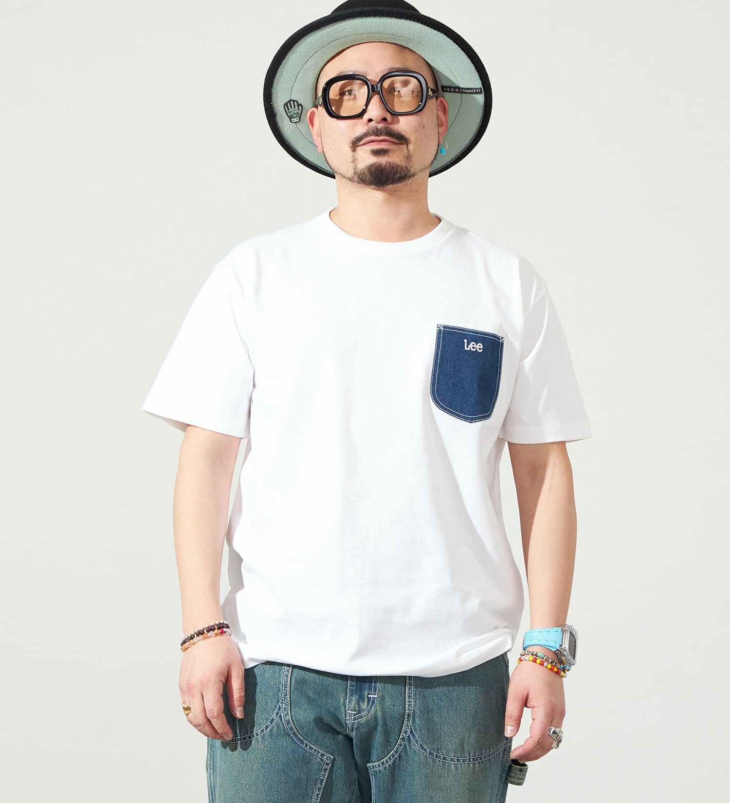 Lee(リー)の胸ポケット付きTシャツ【アウトレット店舗・WEB限定】|トップス/Tシャツ/カットソー/メンズ|ホワイト