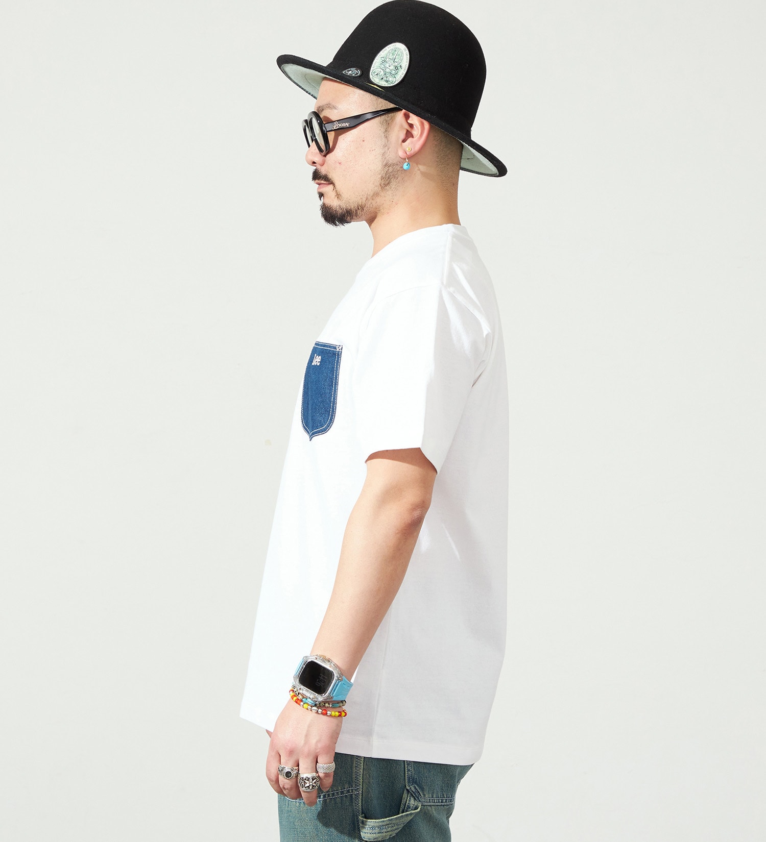 Lee(リー)の胸ポケット付きTシャツ【アウトレット店舗・WEB限定】|トップス/Tシャツ/カットソー/メンズ|ホワイト